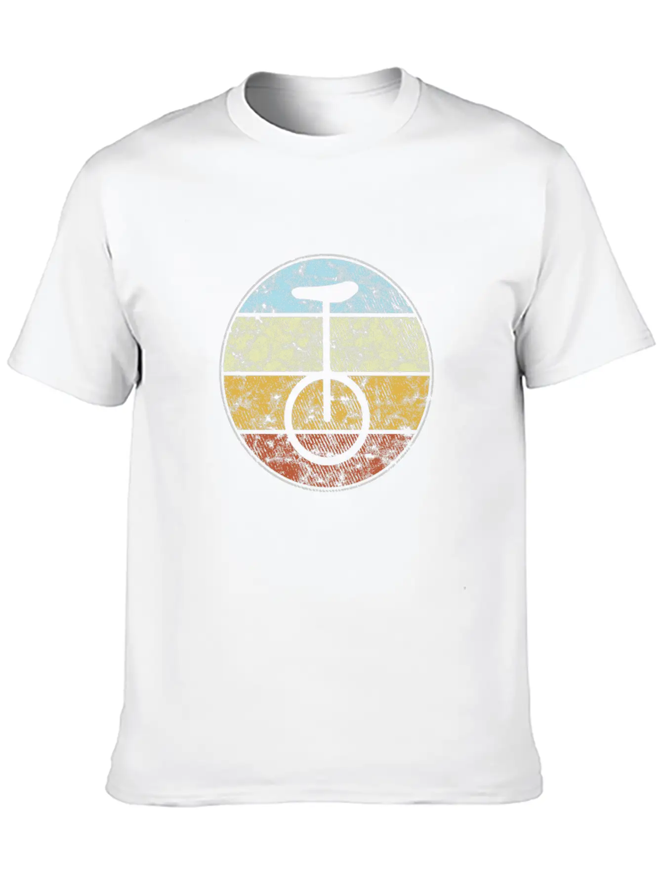 Unicycle Retro Unisex Casual T-Shirt – Clean Design For Daily Comfort