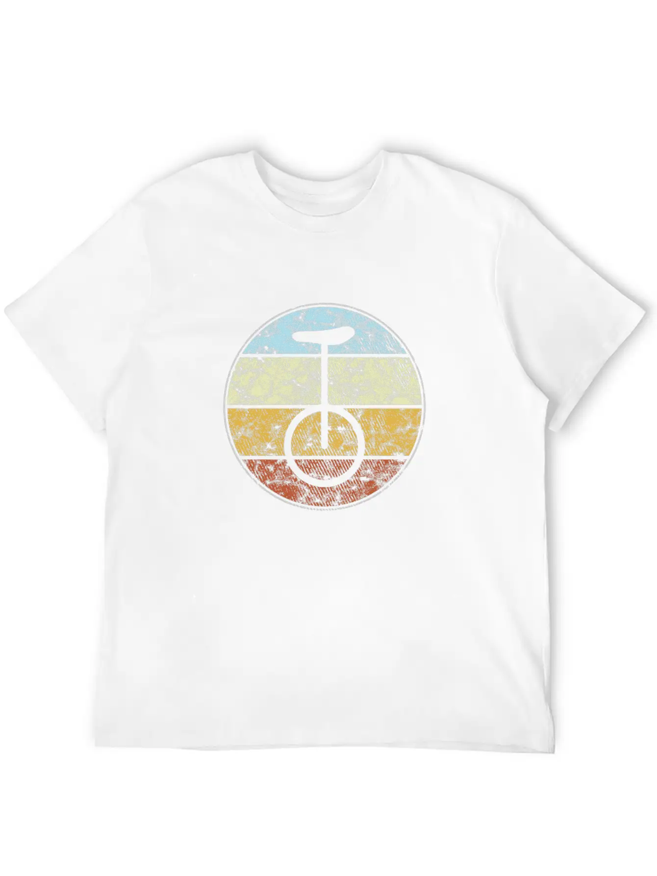 Unicycle Retro Unisex Casual T-Shirt – Clean Design For Daily Comfort
