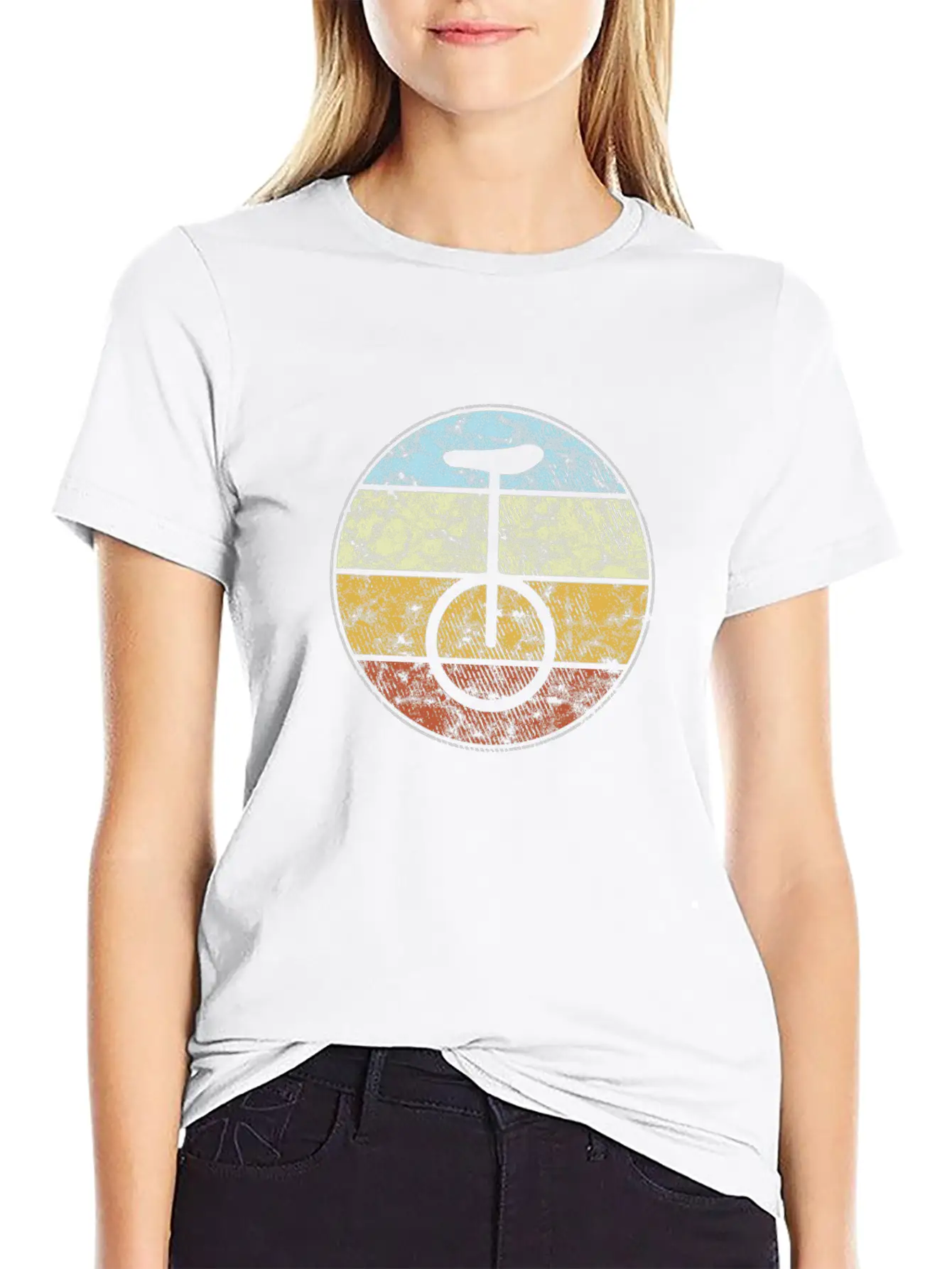 Unicycle Retro Unisex Casual T-Shirt – Clean Design For Daily Comfort