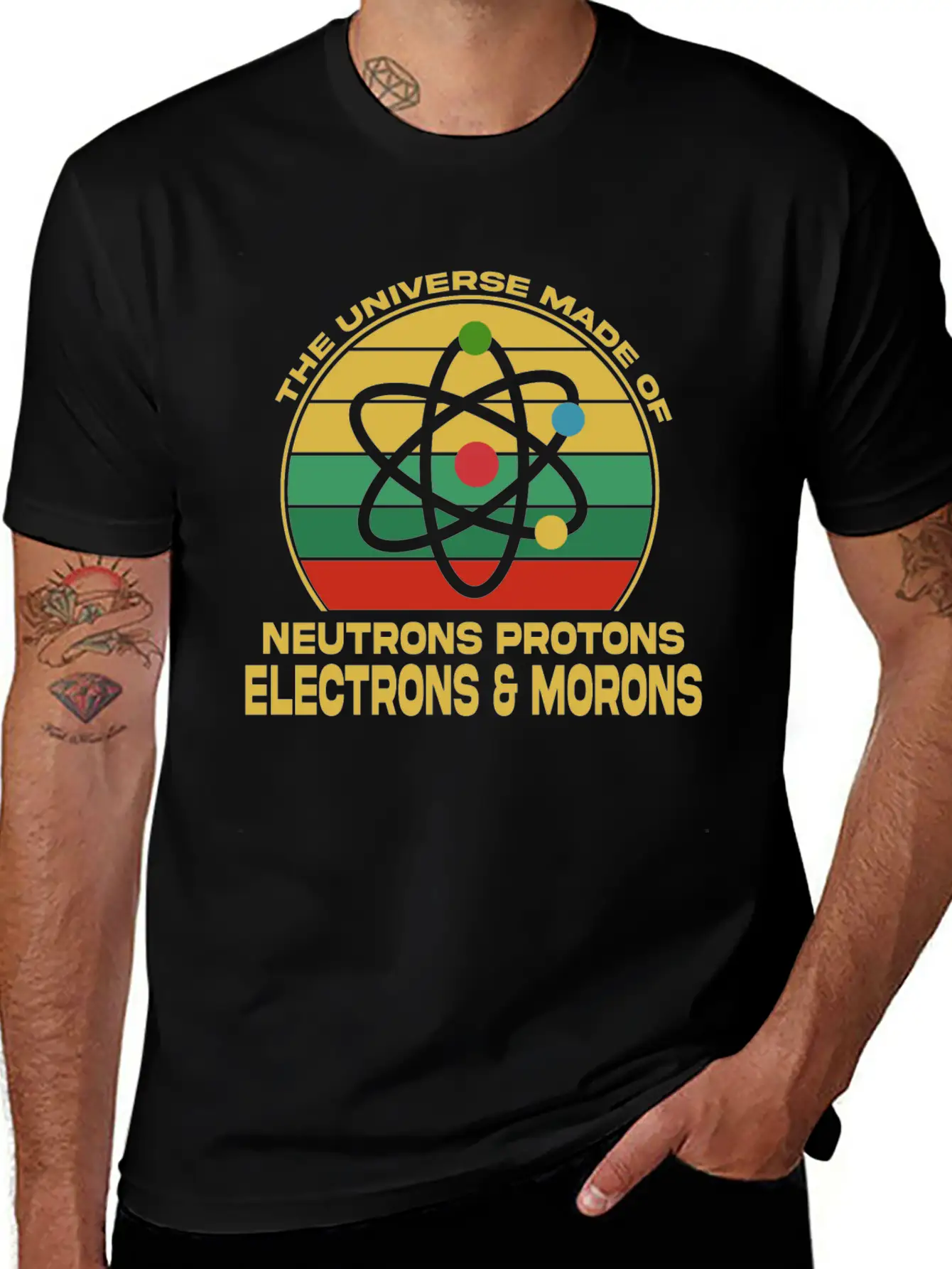 Universe Is Made Of Neutrons Protons Modern Fit Casual T-Shirt – Clean And Versatile Design