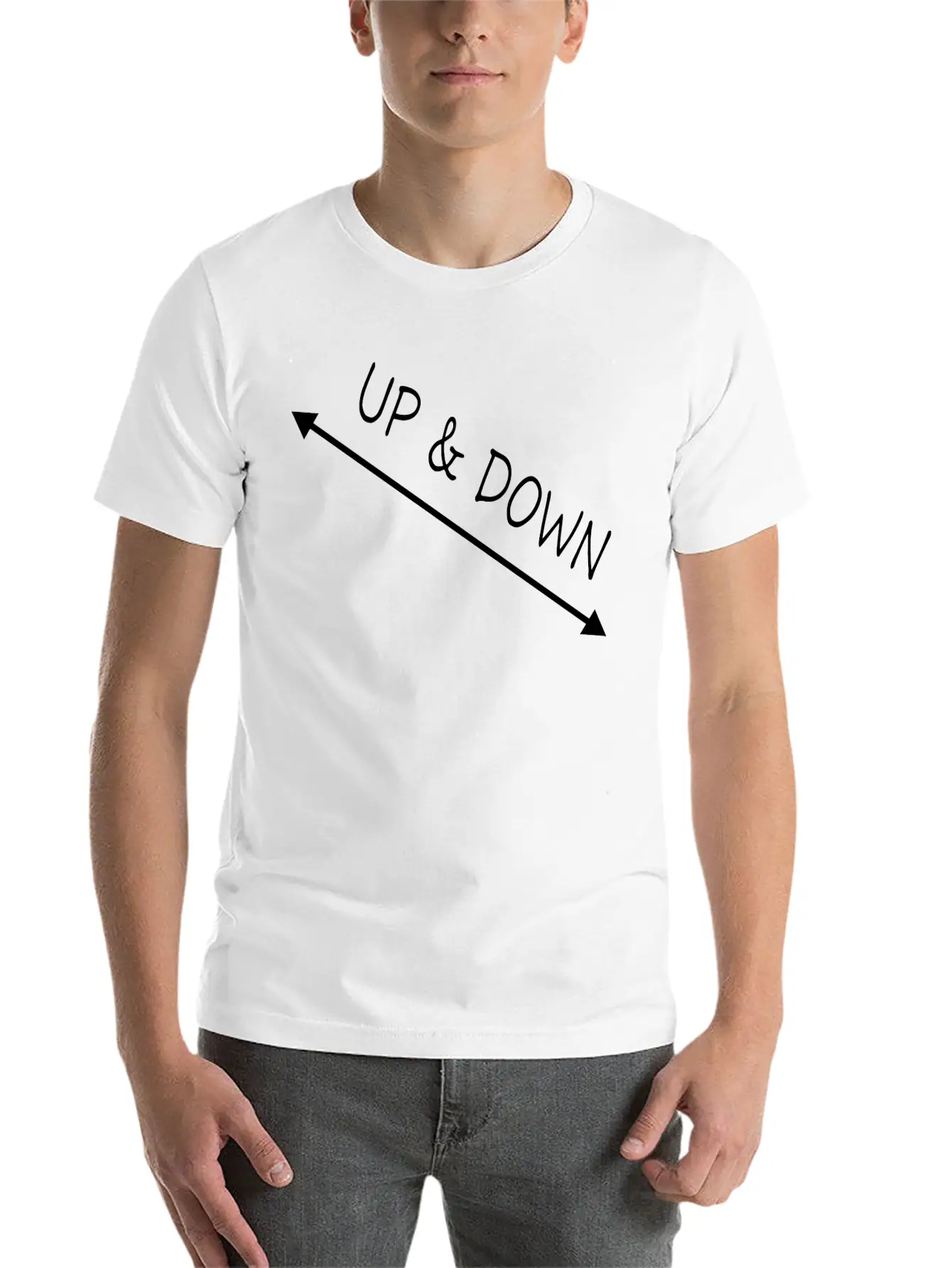 Up & Down Arrow Stylish Everyday T-Shirt – Unisex Basic Cotton Tee