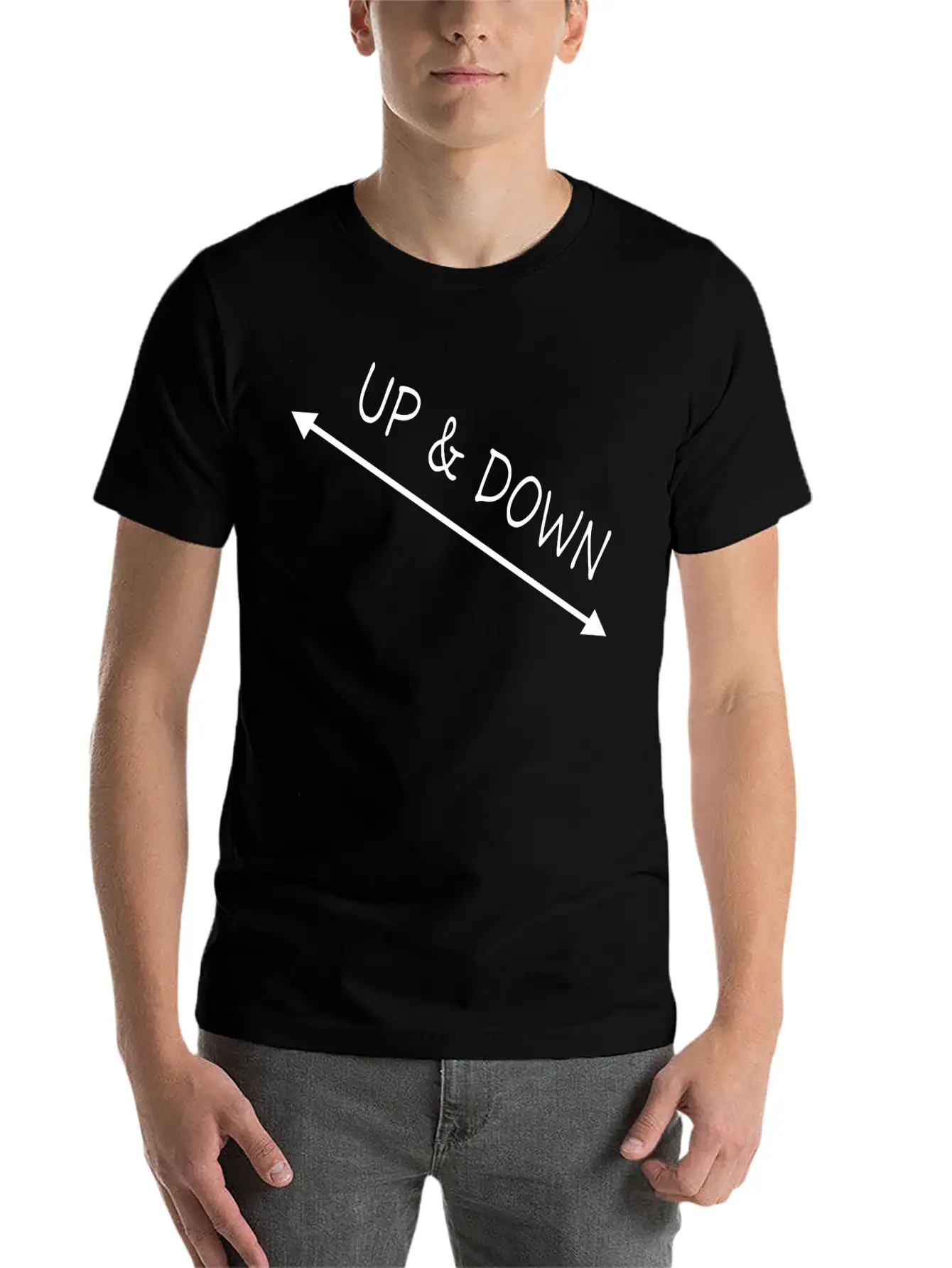 Up & Down Arrow Stylish Everyday T-Shirt – Unisex Basic Cotton Tee