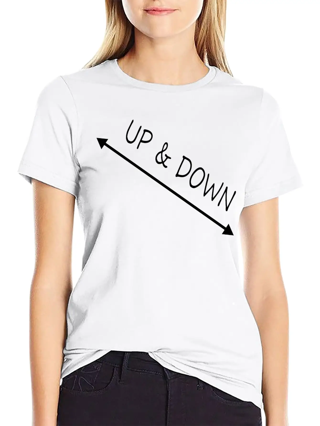 Up & Down Arrow Stylish Everyday T-Shirt – Unisex Basic Cotton Tee