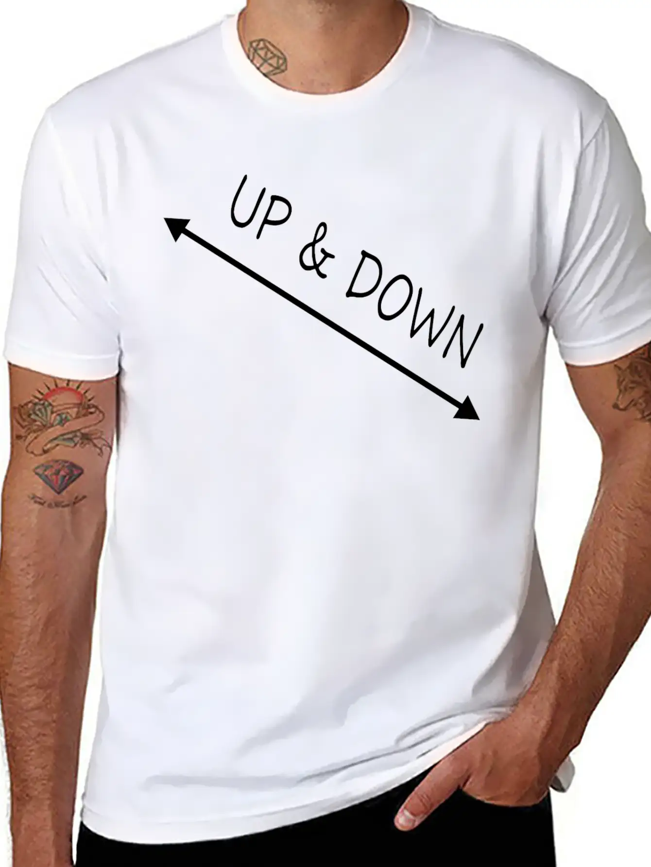 Up & Down Arrow Stylish Everyday T-Shirt – Unisex Basic Cotton Tee