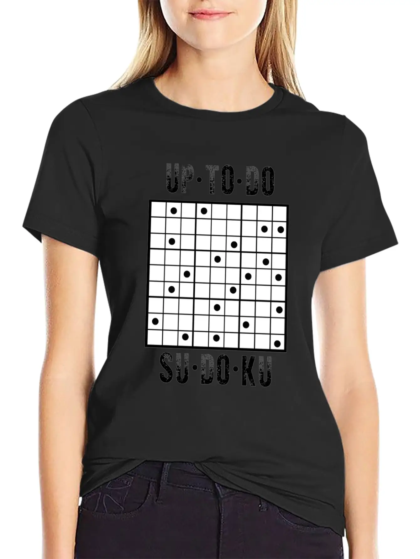 Up To Do Sudoku - Cute Board Game Lover Puzzle Pla Modern Fit Casual T-Shirt – Clean And Versatile Design