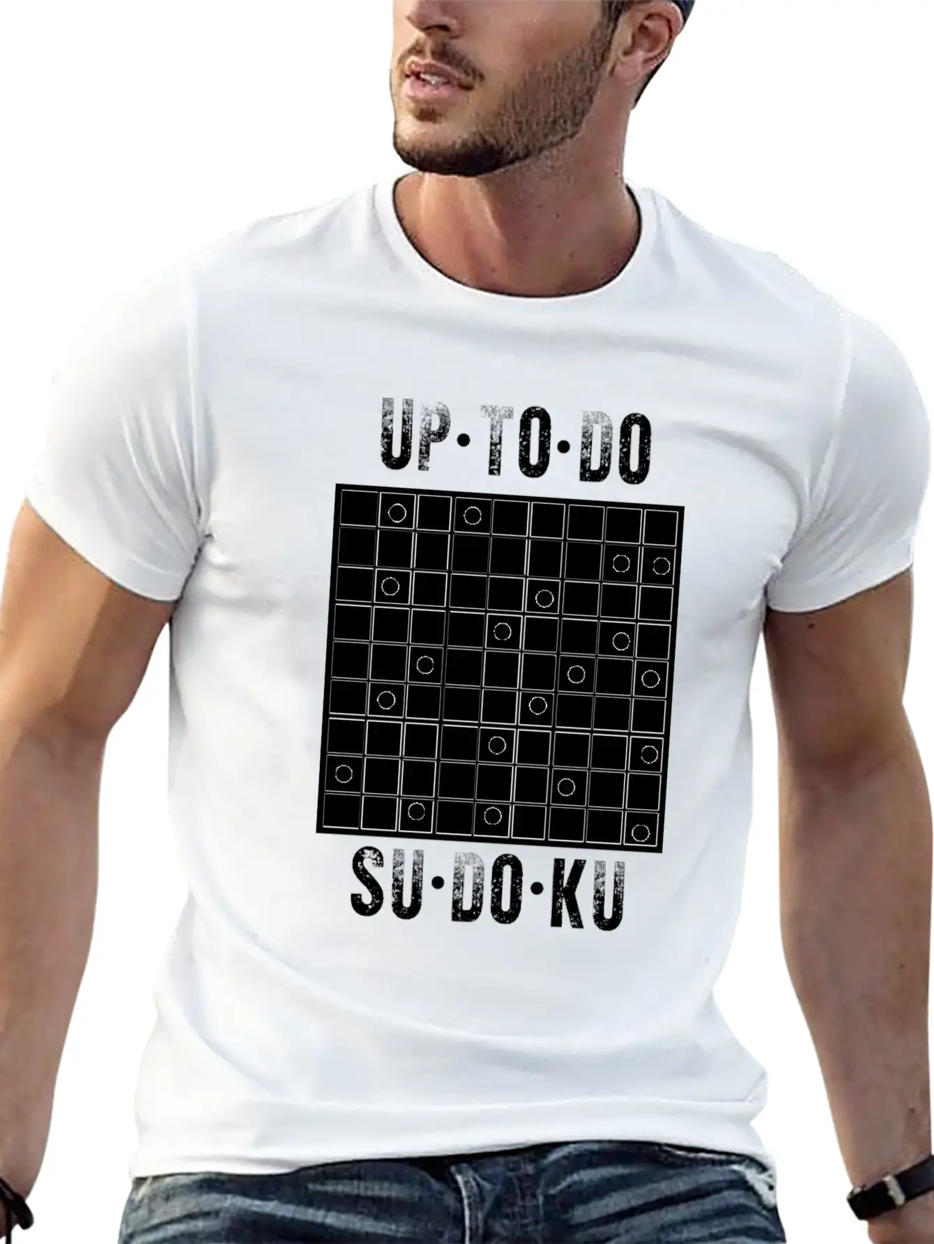 Up To Do Sudoku - Cute Board Game Lover Puzzle Pla Modern Fit Casual T-Shirt – Clean And Versatile Design