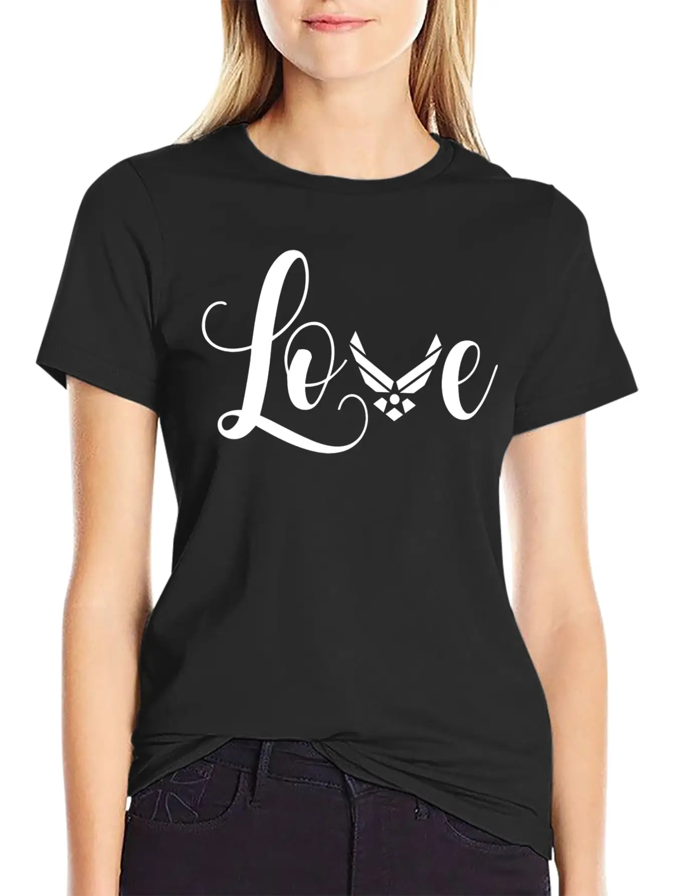Us Air Force Proud Air Force Airman Wife Girlfrien Stylish Everyday T-Shirt – Unisex Basic Cotton Tee