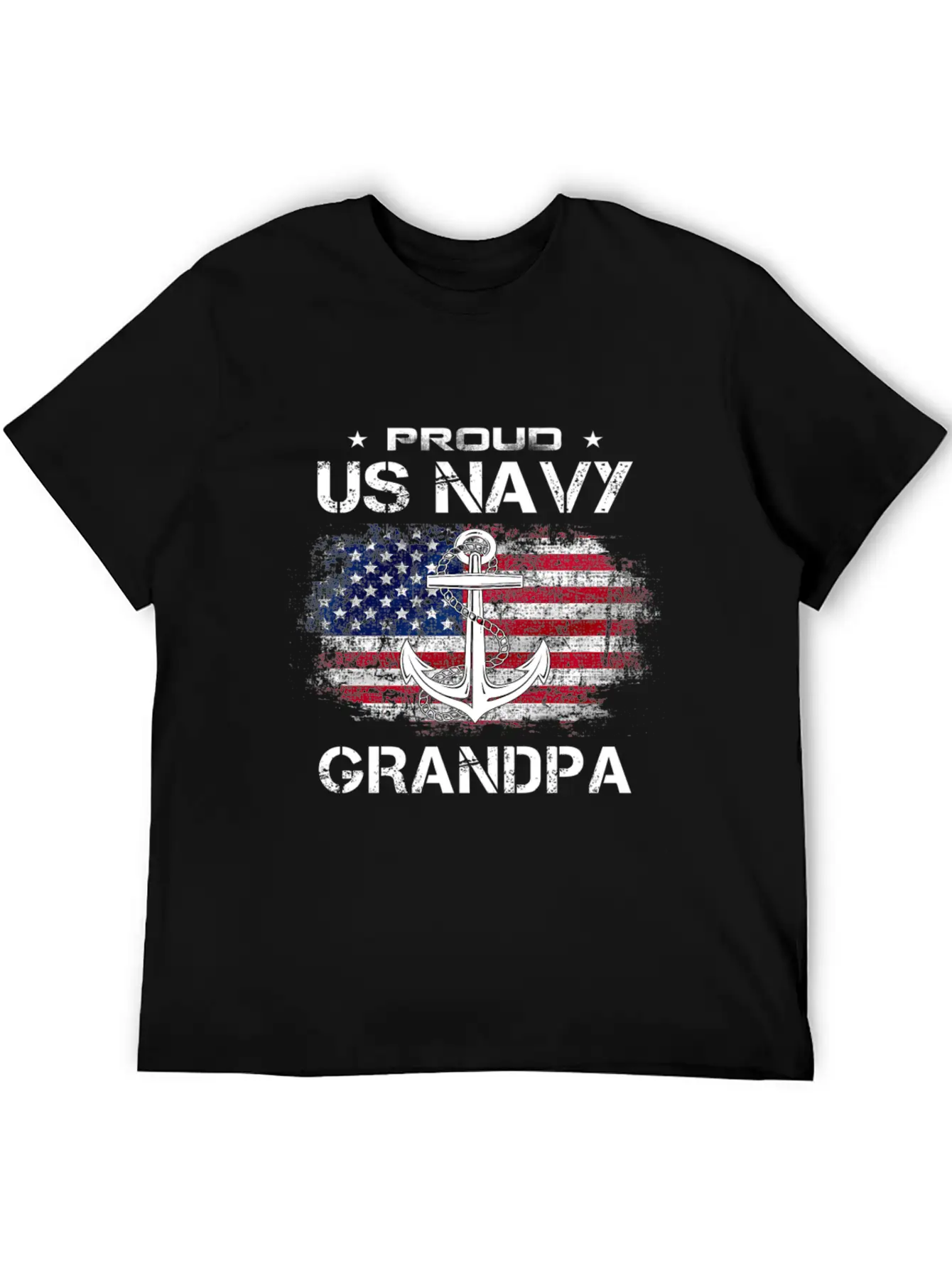 Us Na Vy Proud Grandpa Proud Us Na Vy Grandpa Vete Unisex Casual T-Shirt – Clean Design For Daily Comfort