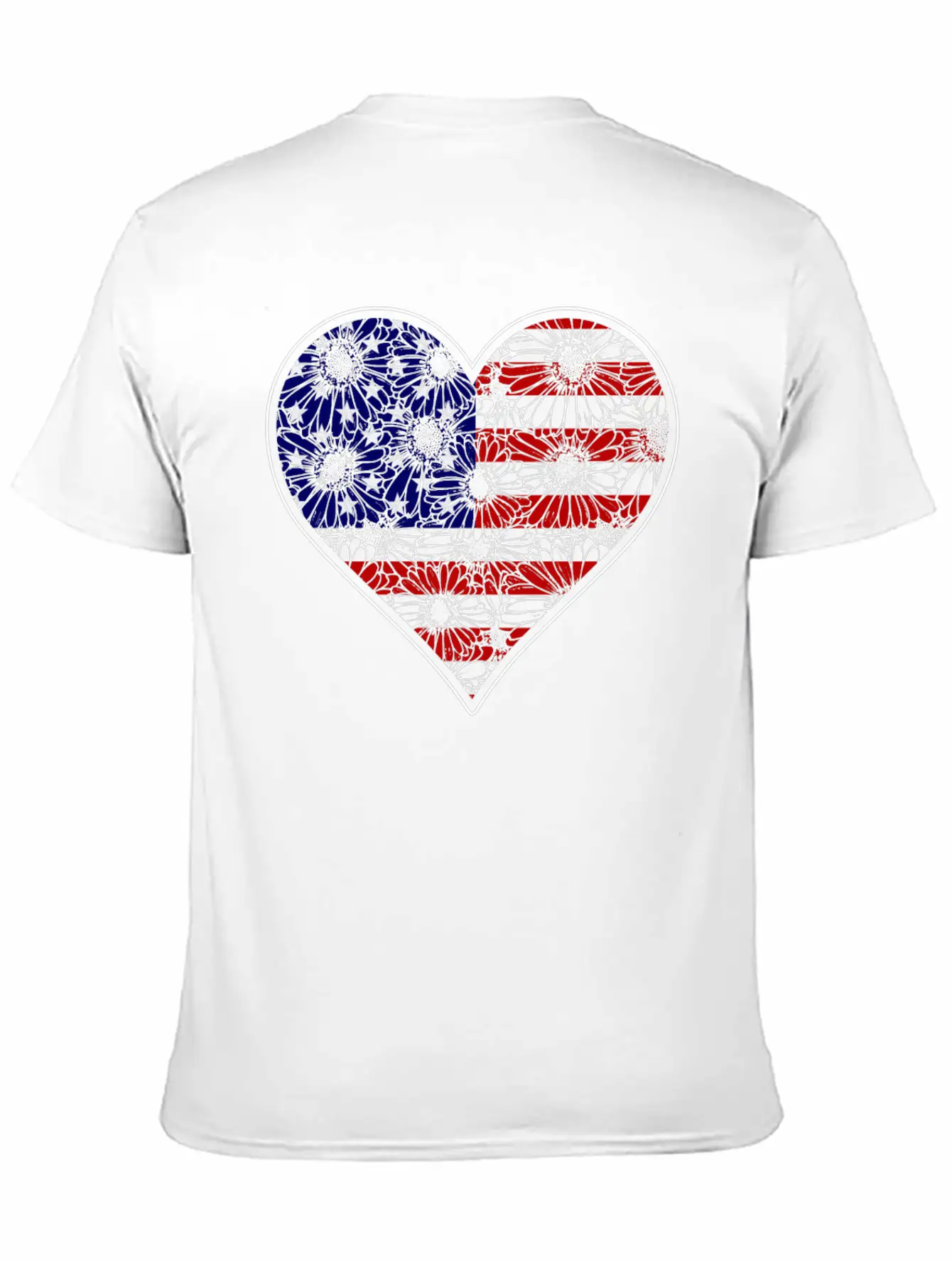 US Patriotic Heart With US FLAG 4th Of July Comfortable Minimalist Graphic Tee – Summer Style Essential