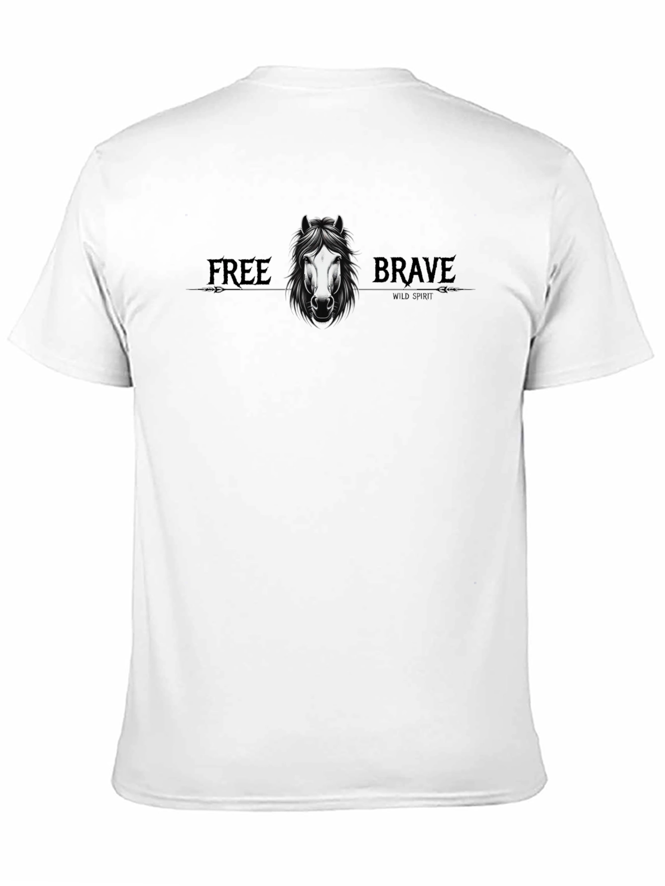 Wild Spirit Tee: Free Brave Horse Graphic T-Shirt