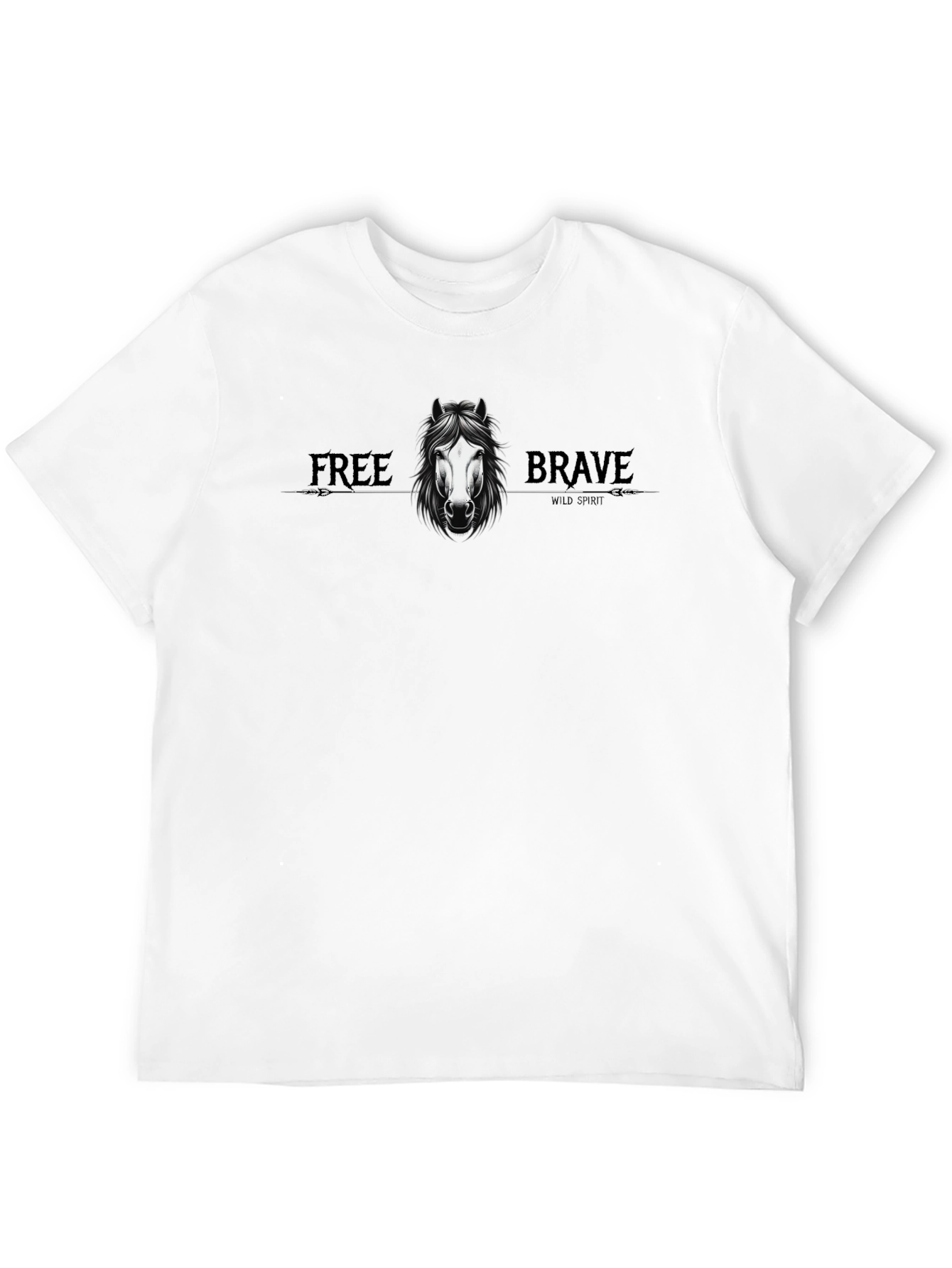 Wild Spirit Tee: Free Brave Horse Graphic T-Shirt