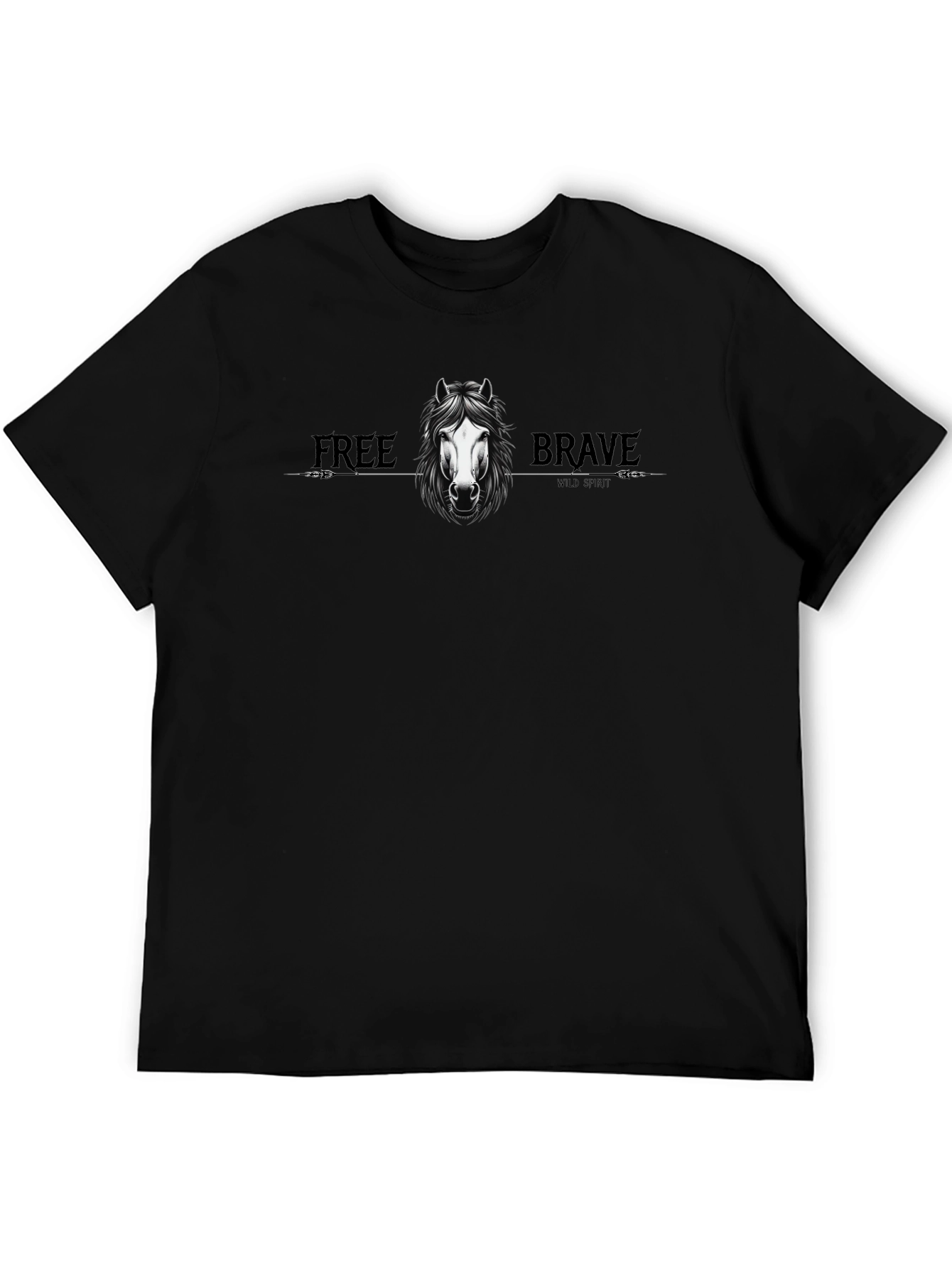 Wild Spirit Tee: Free Brave Horse Graphic T-Shirt