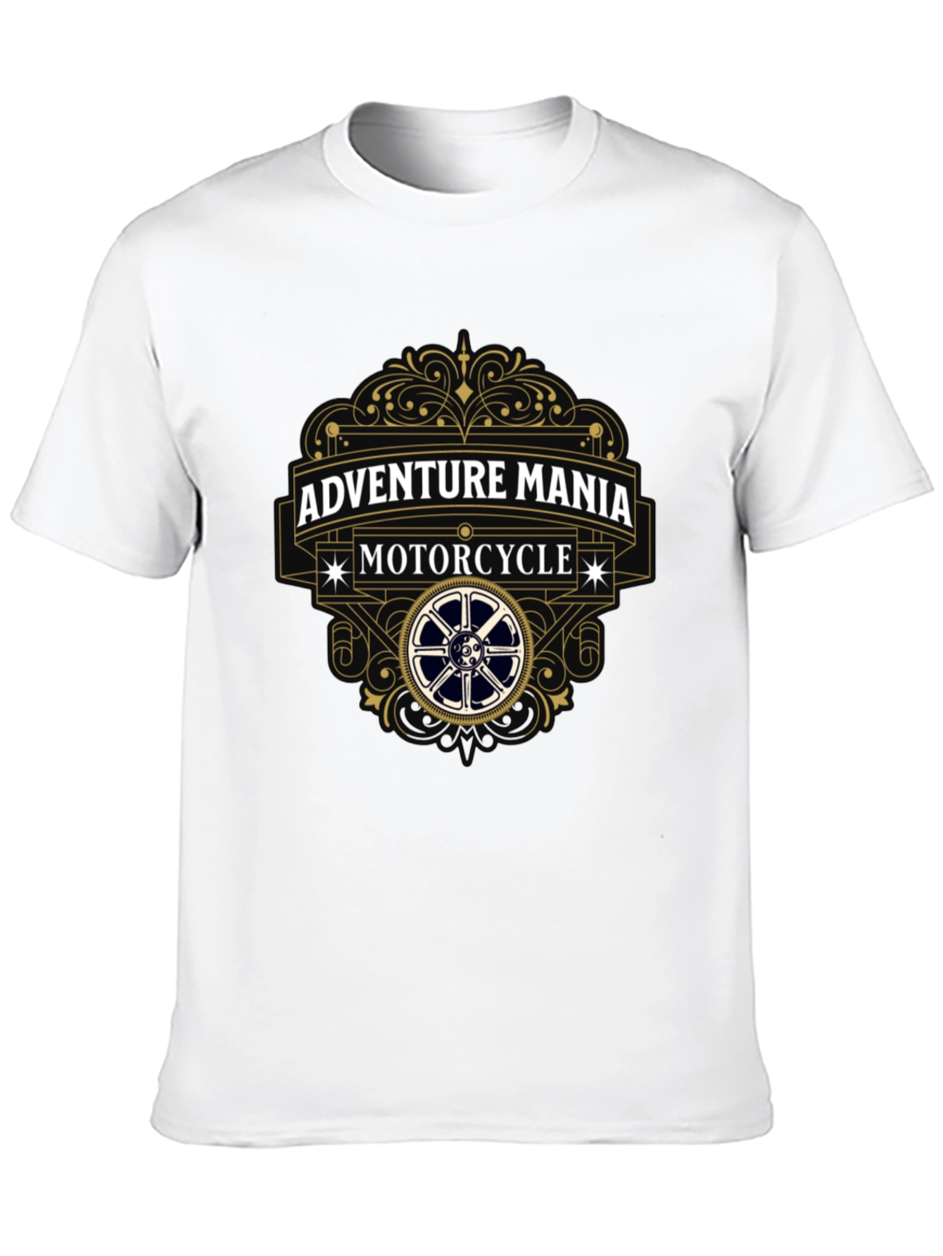 Adventure Mania Motorcycle T-Shirt - Black