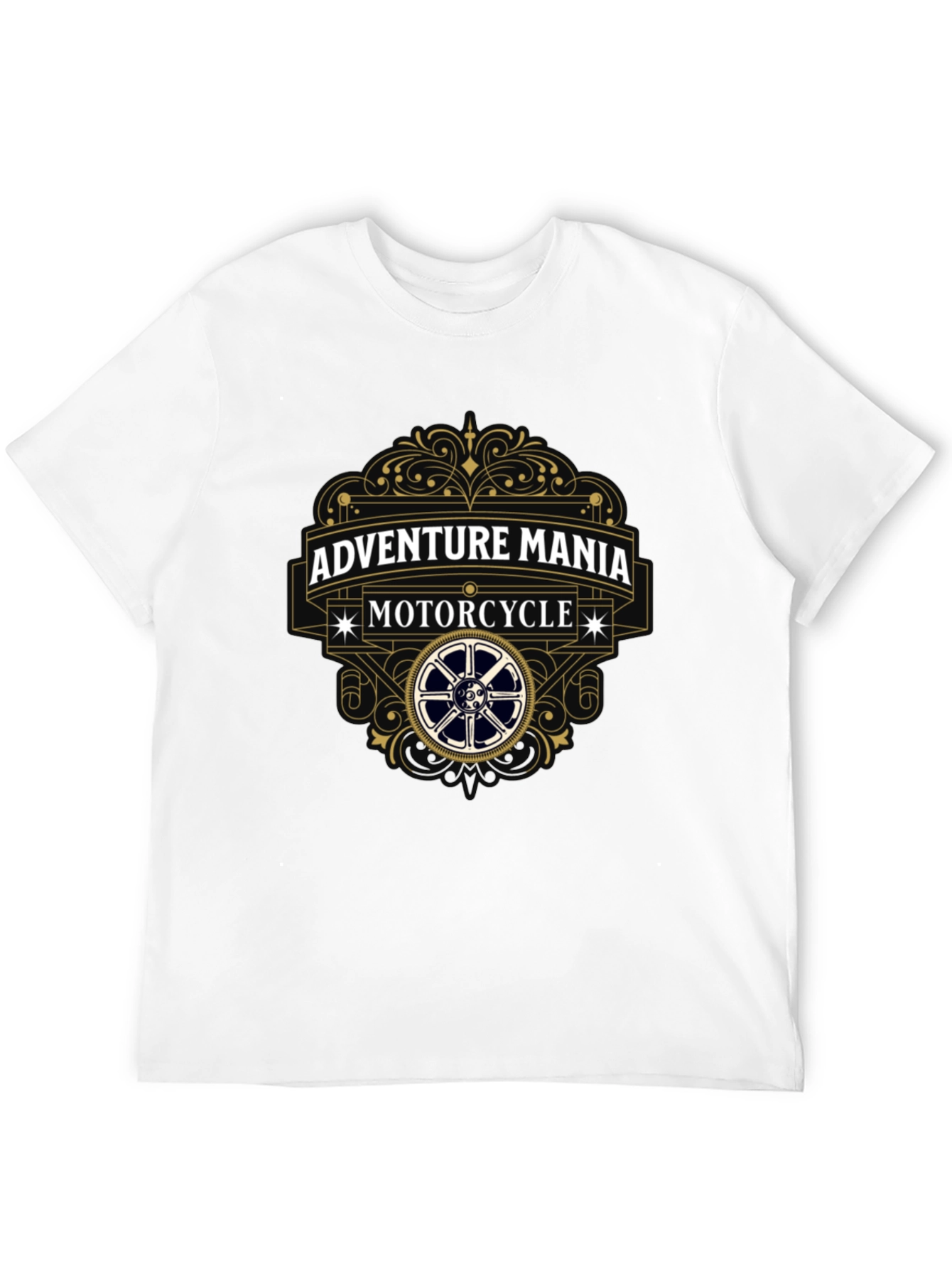 Adventure Mania Motorcycle T-Shirt - Black
