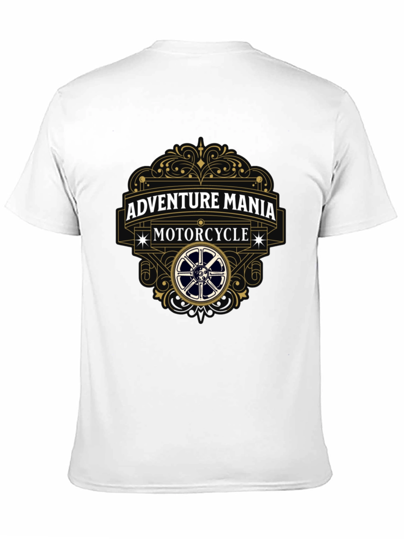 Adventure Mania Motorcycle T-Shirt - Black