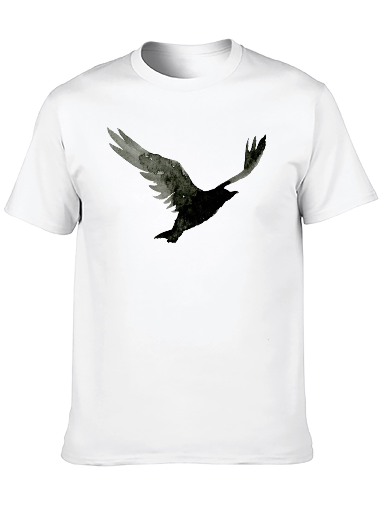 Raven Print Black T-Shirt