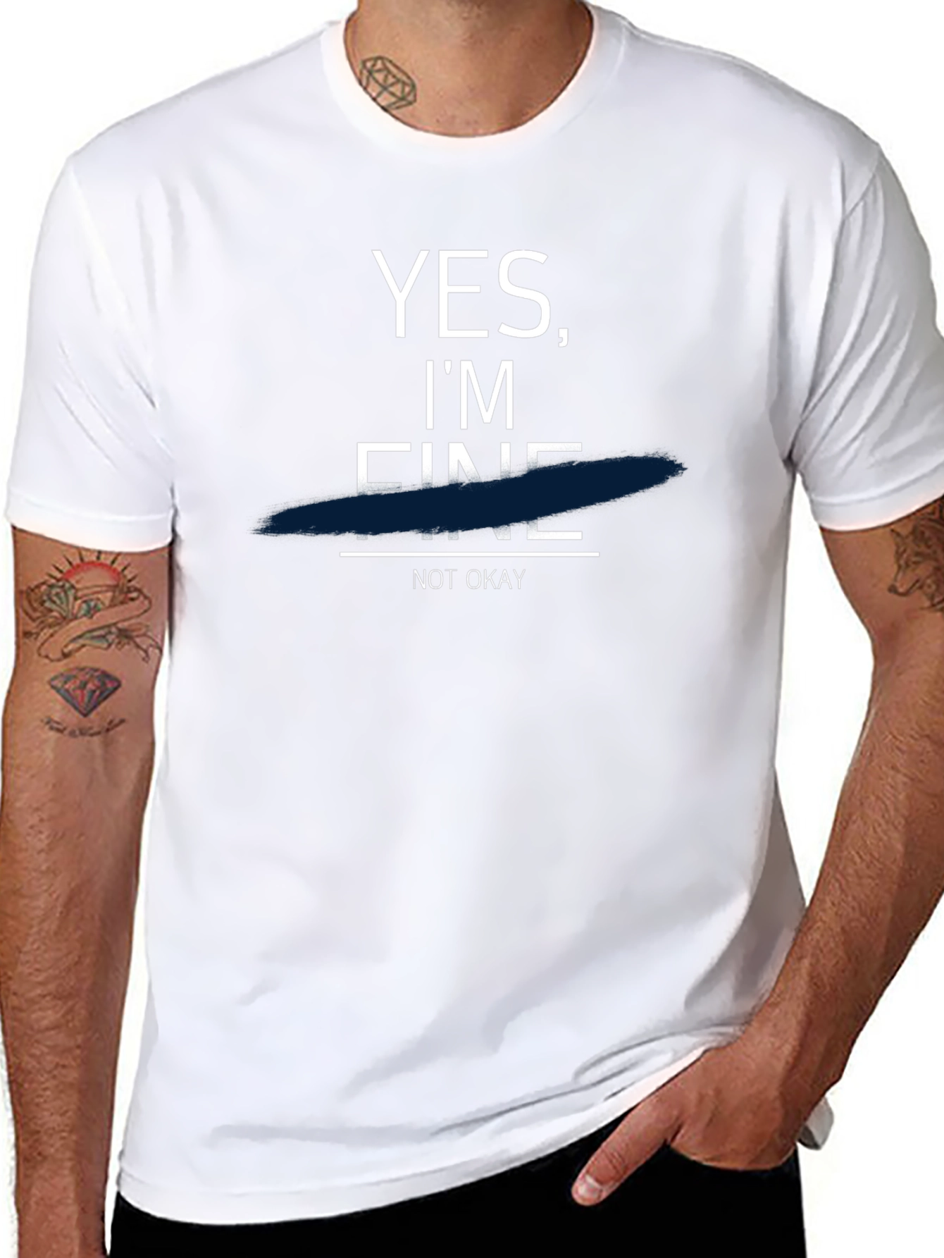 Yes Im Fine Not Okay Graphic T-Shirt
