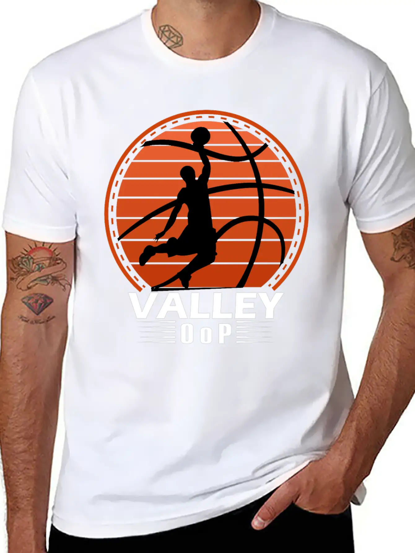 Valley Oop Man Street-ball Retro Basketball Soft Cotton Short Sleeve Tee – Unisex Wardrobe Staple