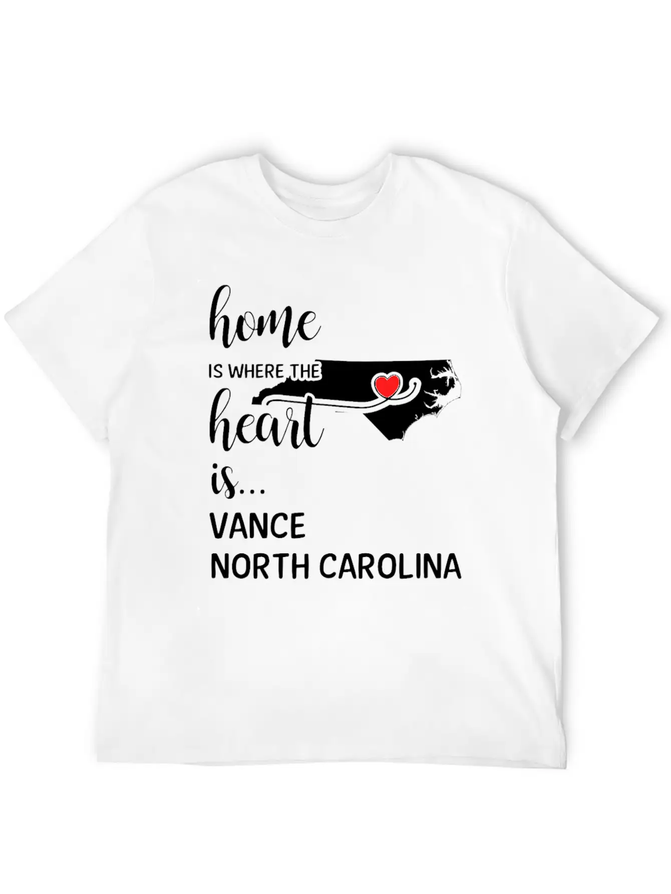Vance County North Carolina Is Where My Heart Is Soft Cotton Short Sleeve Tee – Unisex Wardrobe Staple