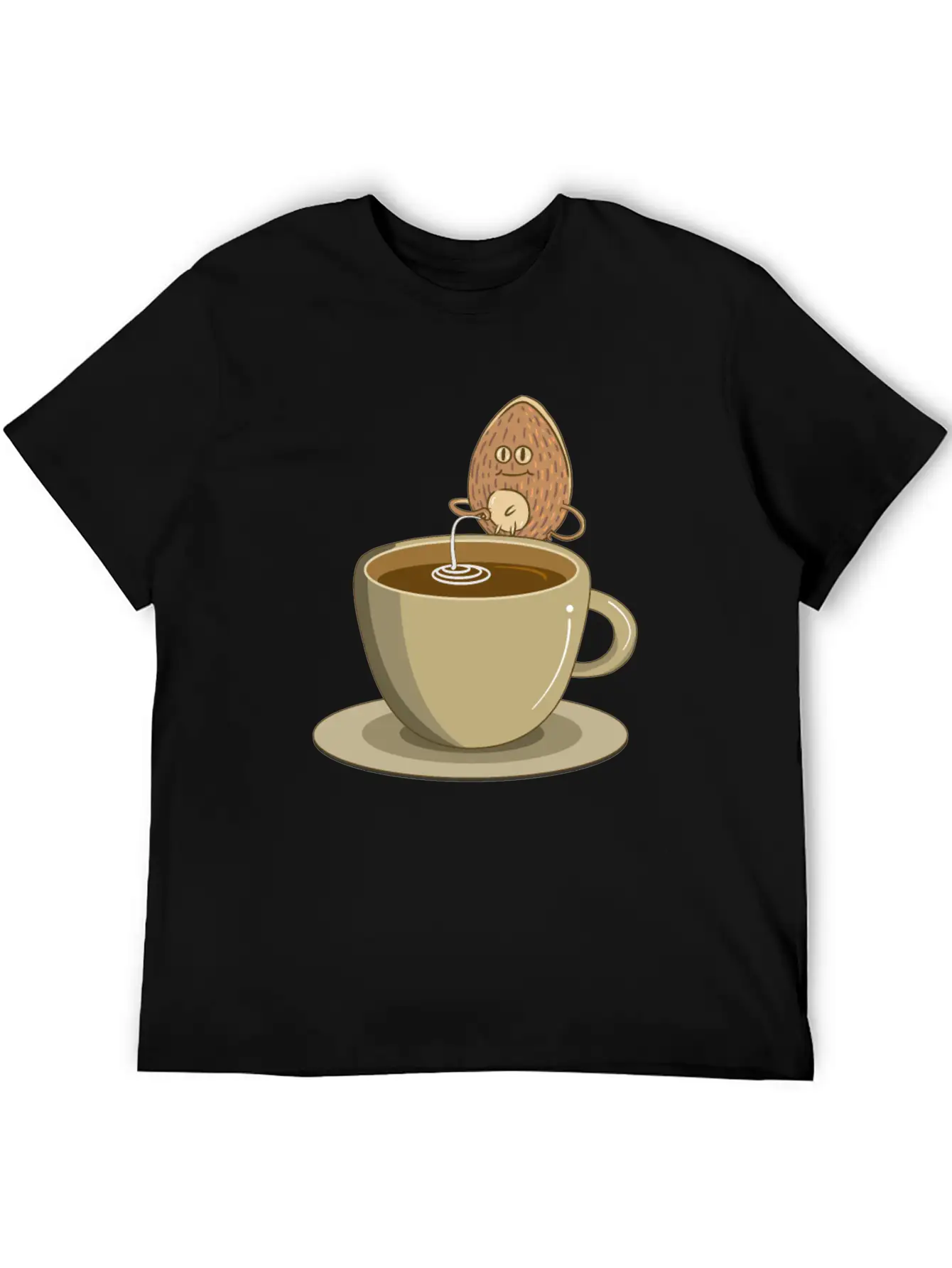 Vegan Vaganer Almond Milk Organic Milk Coffee Modern Fit Casual T-Shirt ��� Clean And Versatile Design