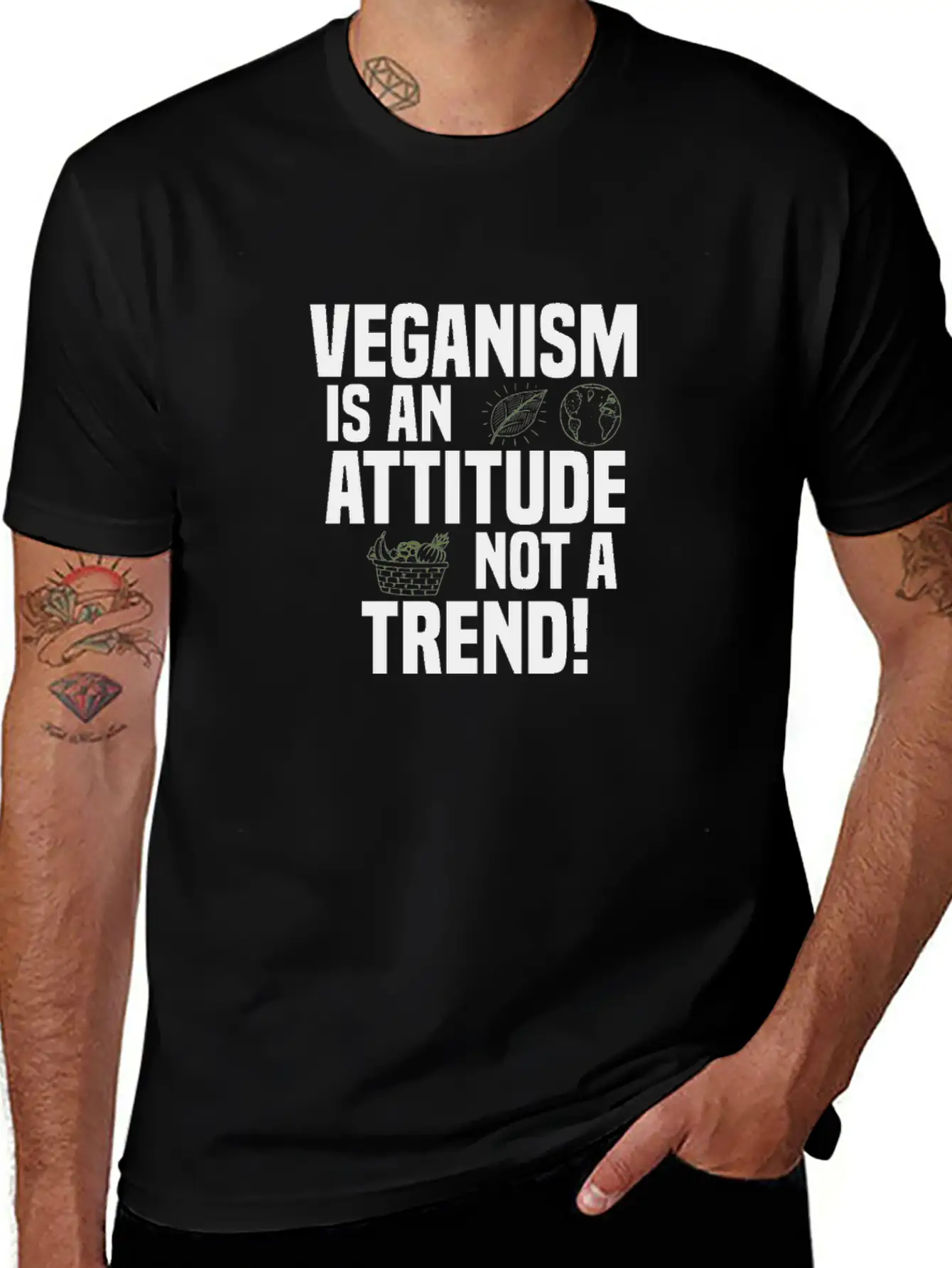 Vegan Veganism Vegetarian Modern Fit Casual T-Shirt – Clean And Versatile Design