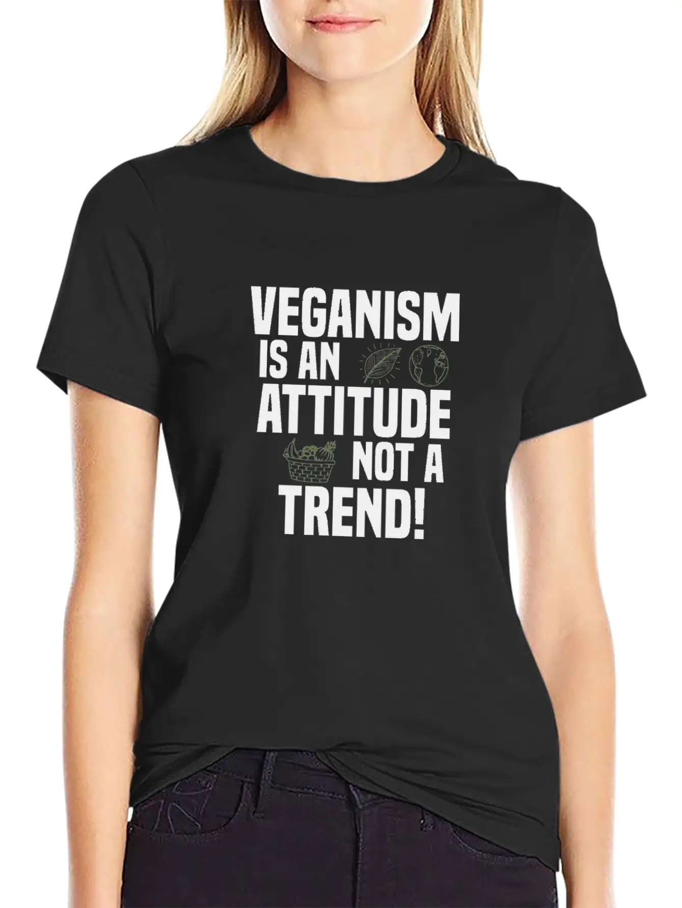 Vegan Veganism Vegetarian Modern Fit Casual T-Shirt – Clean And Versatile Design