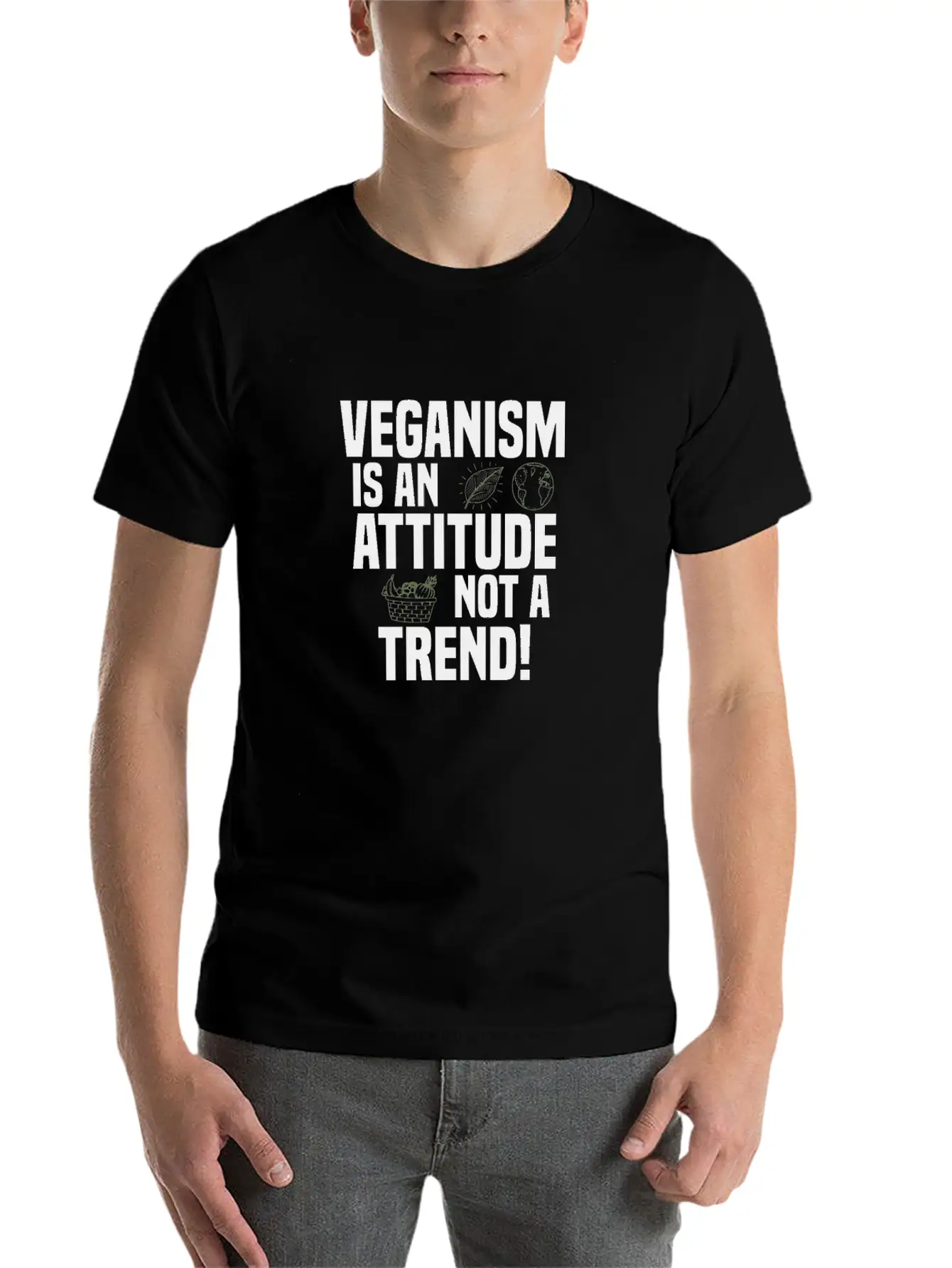 Vegan Veganism Vegetarian Modern Fit Casual T-Shirt – Clean And Versatile Design