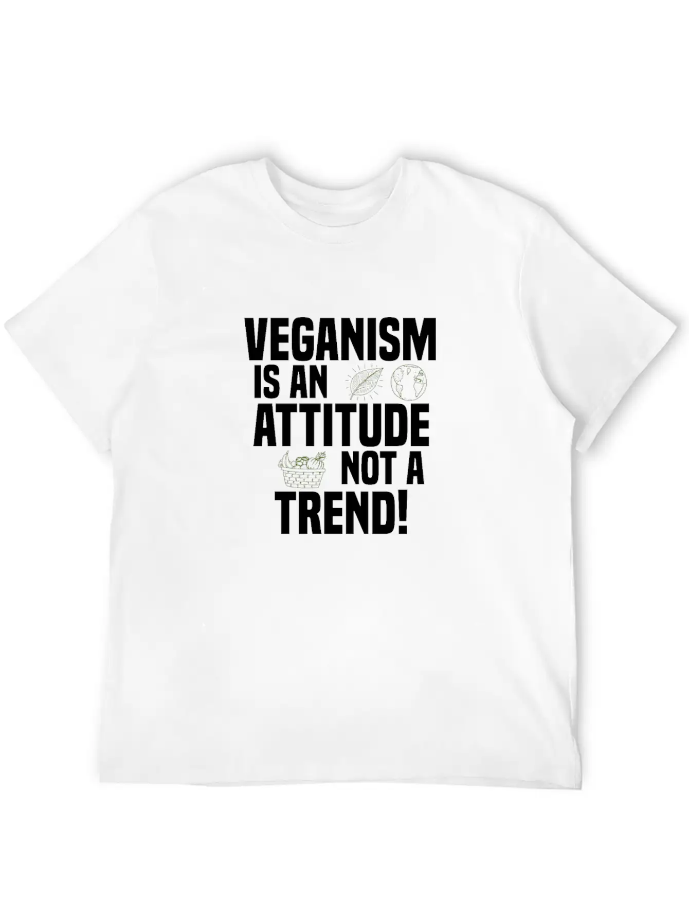 Vegan Veganism Vegetarian Modern Fit Casual T-Shirt – Clean And Versatile Design