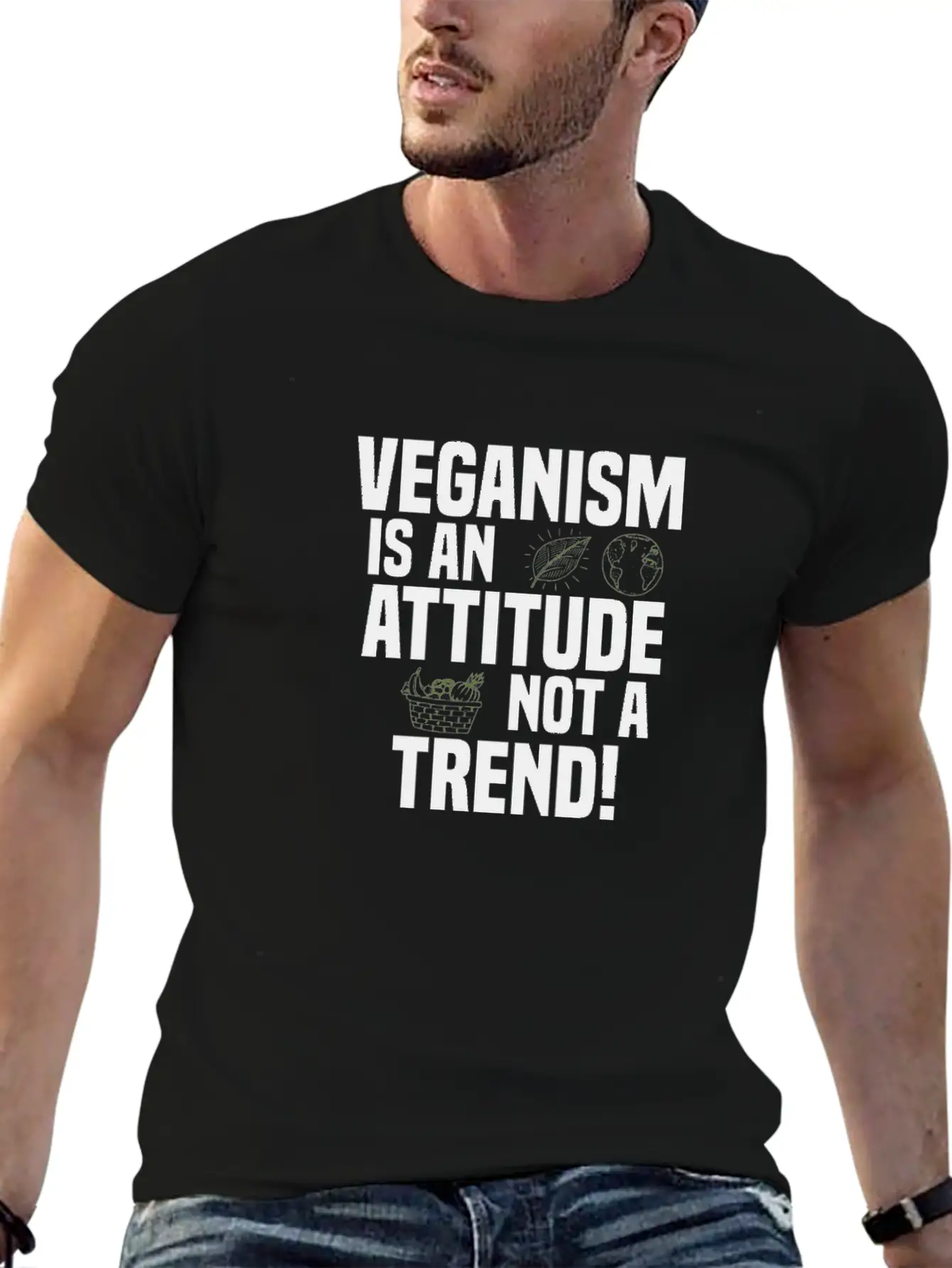Vegan Veganism Vegetarian Modern Fit Casual T-Shirt – Clean And Versatile Design