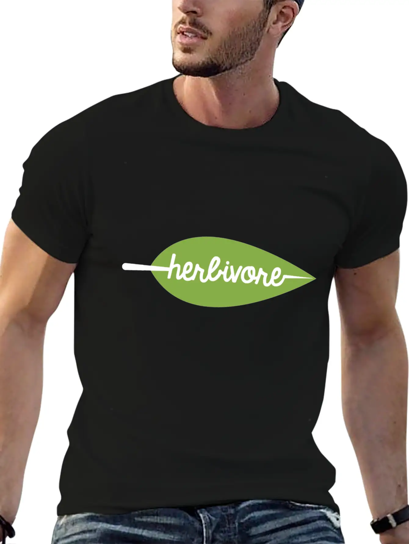 Vegetarian / Vegan Shirt. Eat Plants, No Animals. Stylish Everyday T-Shirt ��� Unisex Basic Cotton Tee