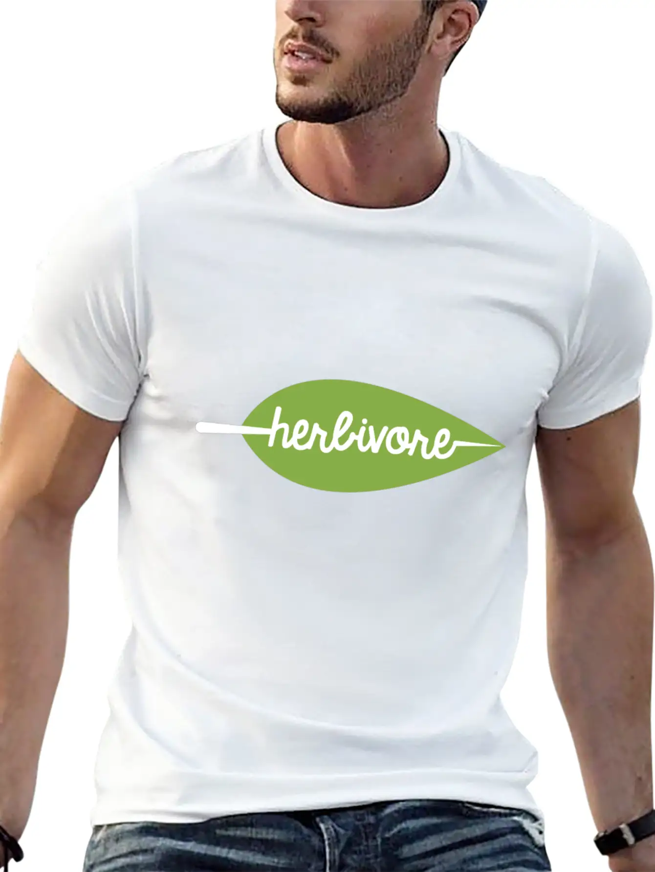 Vegetarian / Vegan Shirt. Eat Plants, No Animals. Stylish Everyday T-Shirt ��� Unisex Basic Cotton Tee