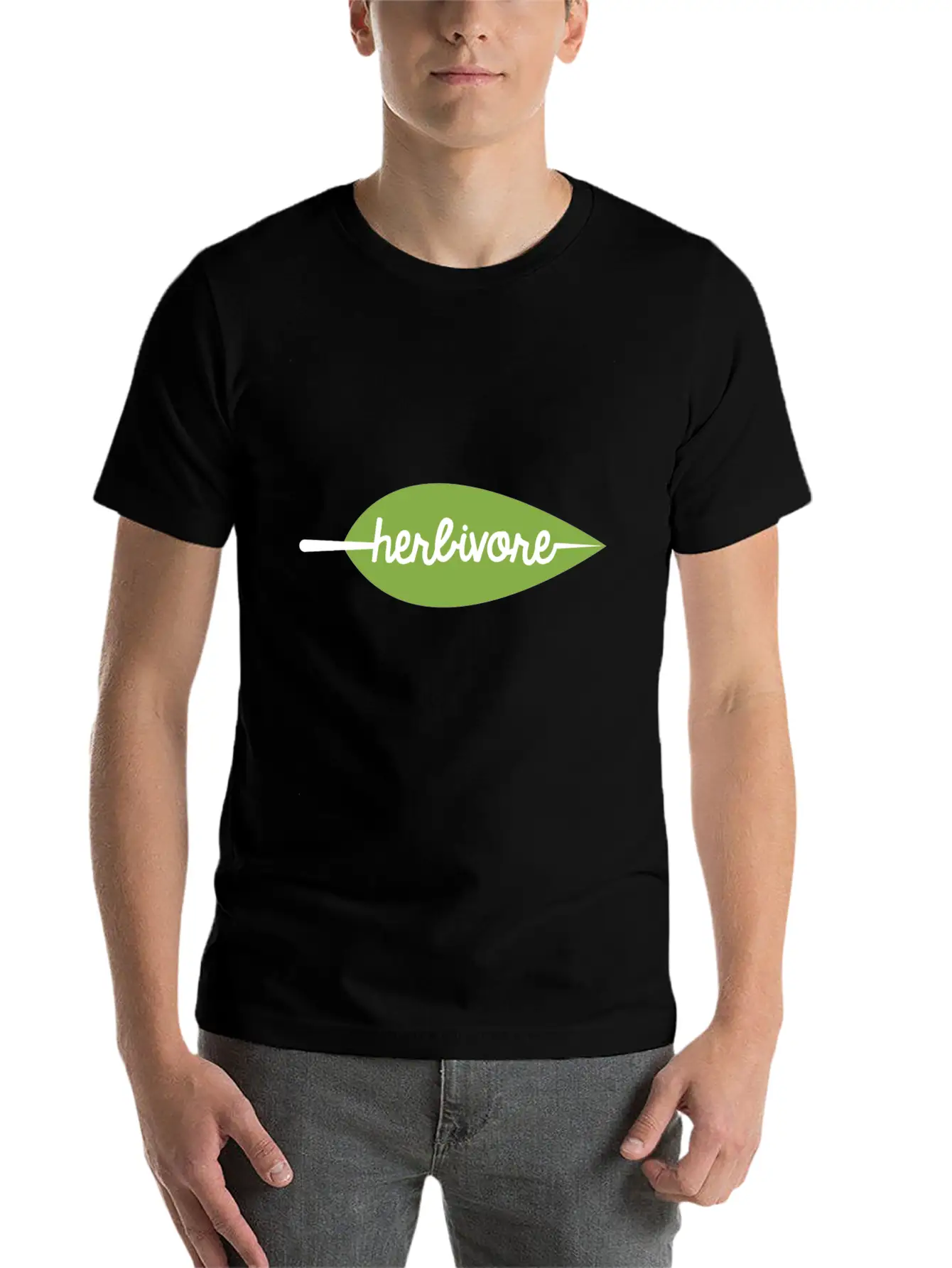 Vegetarian / Vegan Shirt. Eat Plants, No Animals. Stylish Everyday T-Shirt ��� Unisex Basic Cotton Tee