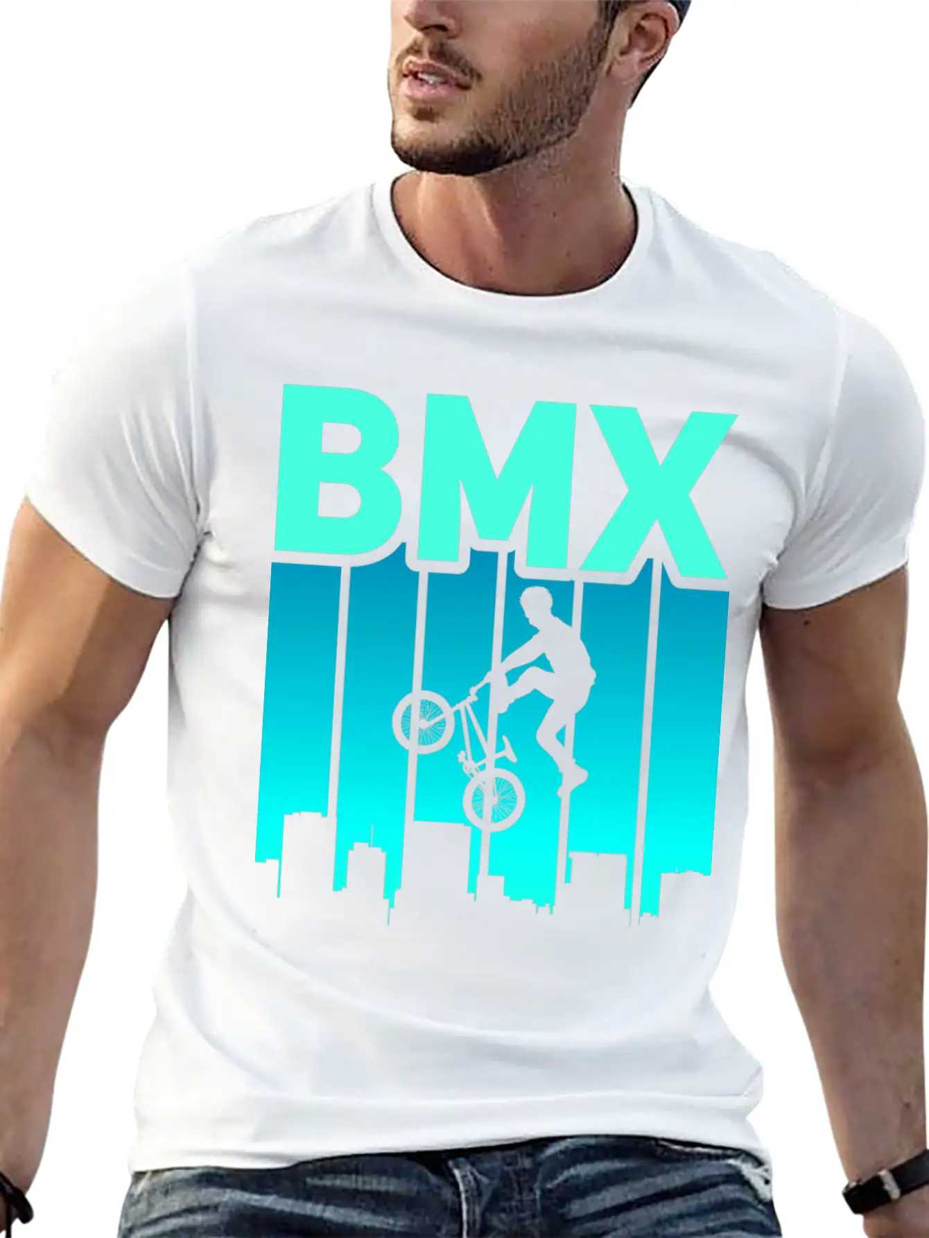 Vintage Bike Outfit, Bicycle Urban Freestyle BMX Essential Cotton Tee For Daily Outfits – Unisex Style