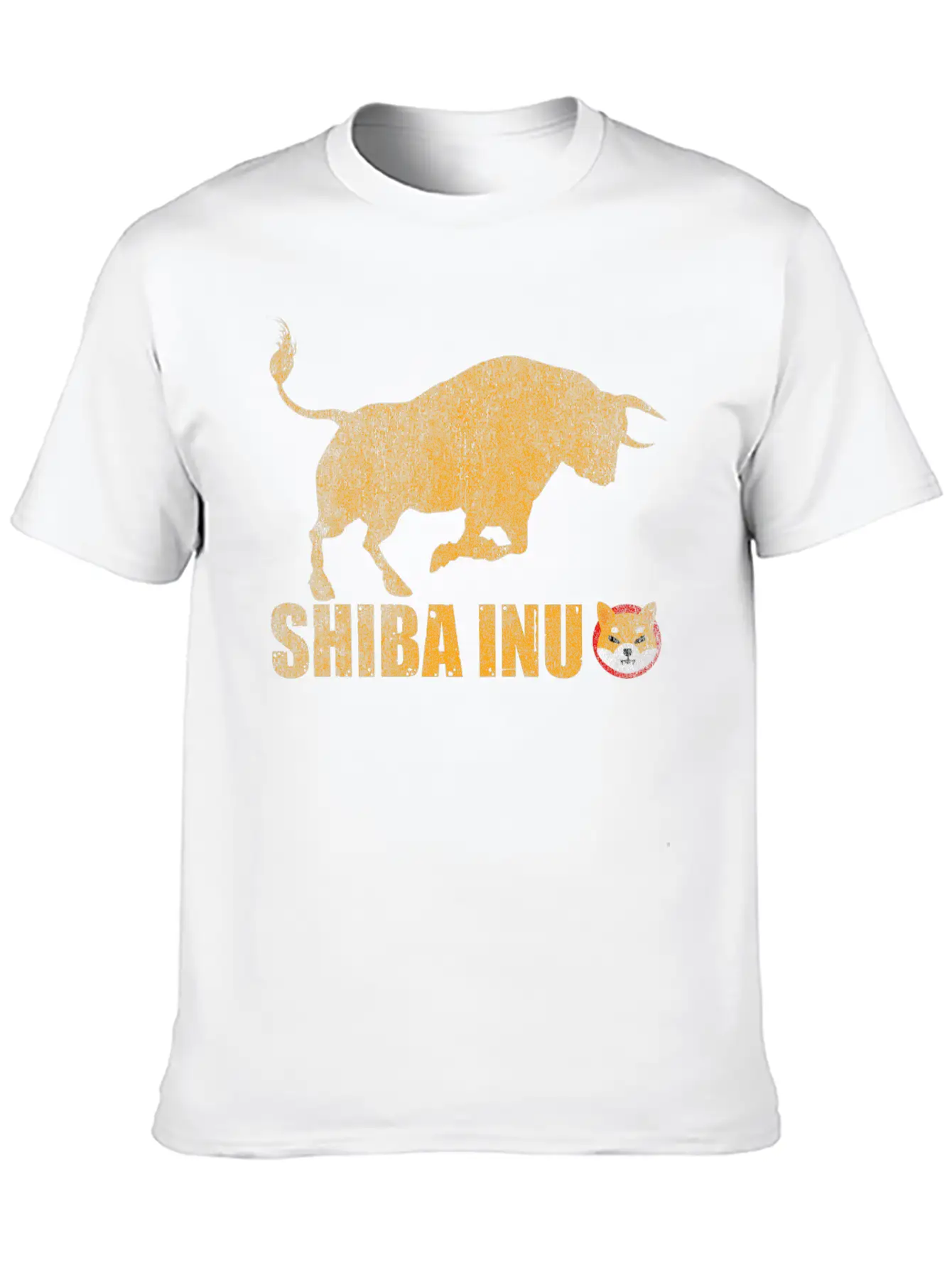 Vintage Bull Market Shiba Inu Coin Crypto Token Stylish Everyday T-Shirt – Unisex Basic Cotton Tee