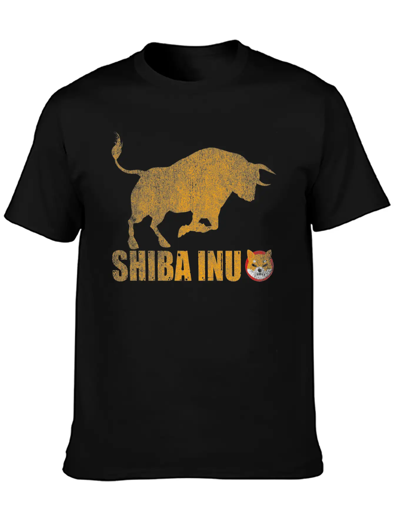 Vintage Bull Market Shiba Inu Coin Crypto Token Stylish Everyday T-Shirt – Unisex Basic Cotton Tee