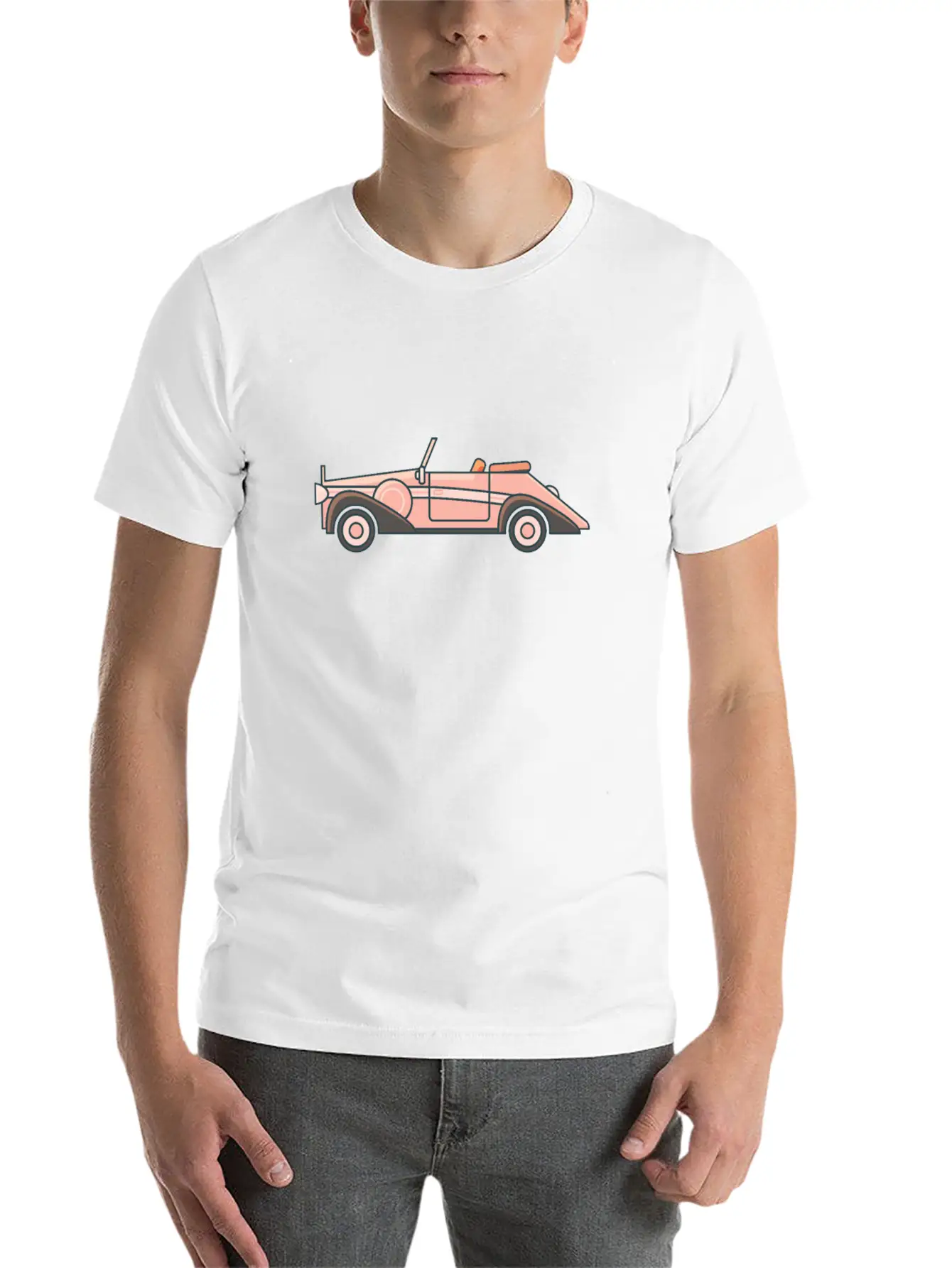 Vintage Car Lightweight Cotton T-Shirt – Daily Comfort Graphic Shirt
