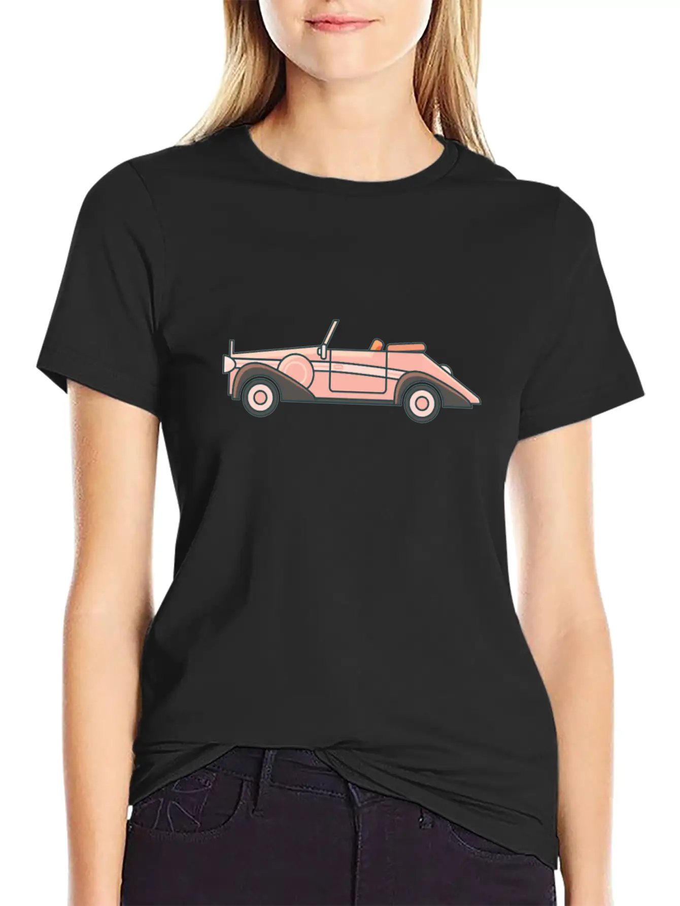 Vintage Car Lightweight Cotton T-Shirt – Daily Comfort Graphic Shirt