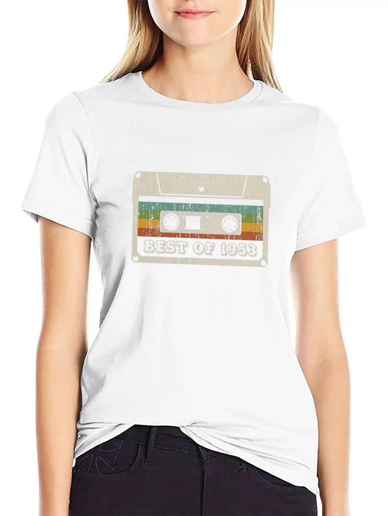 Vintage Cassette Best Of 1953 Birthday Gift Relaxed Everyday Tee – Lightweight And Durable Cotton