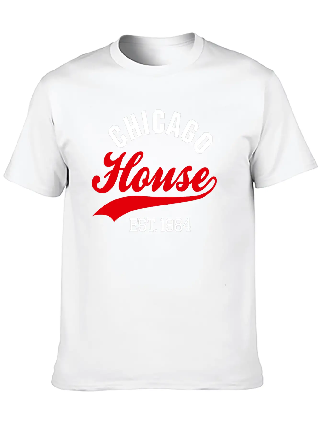 Vintage Chicago House Est. 1984 House Music Party Modern Fit Casual T-Shirt – Clean And Versatile Design