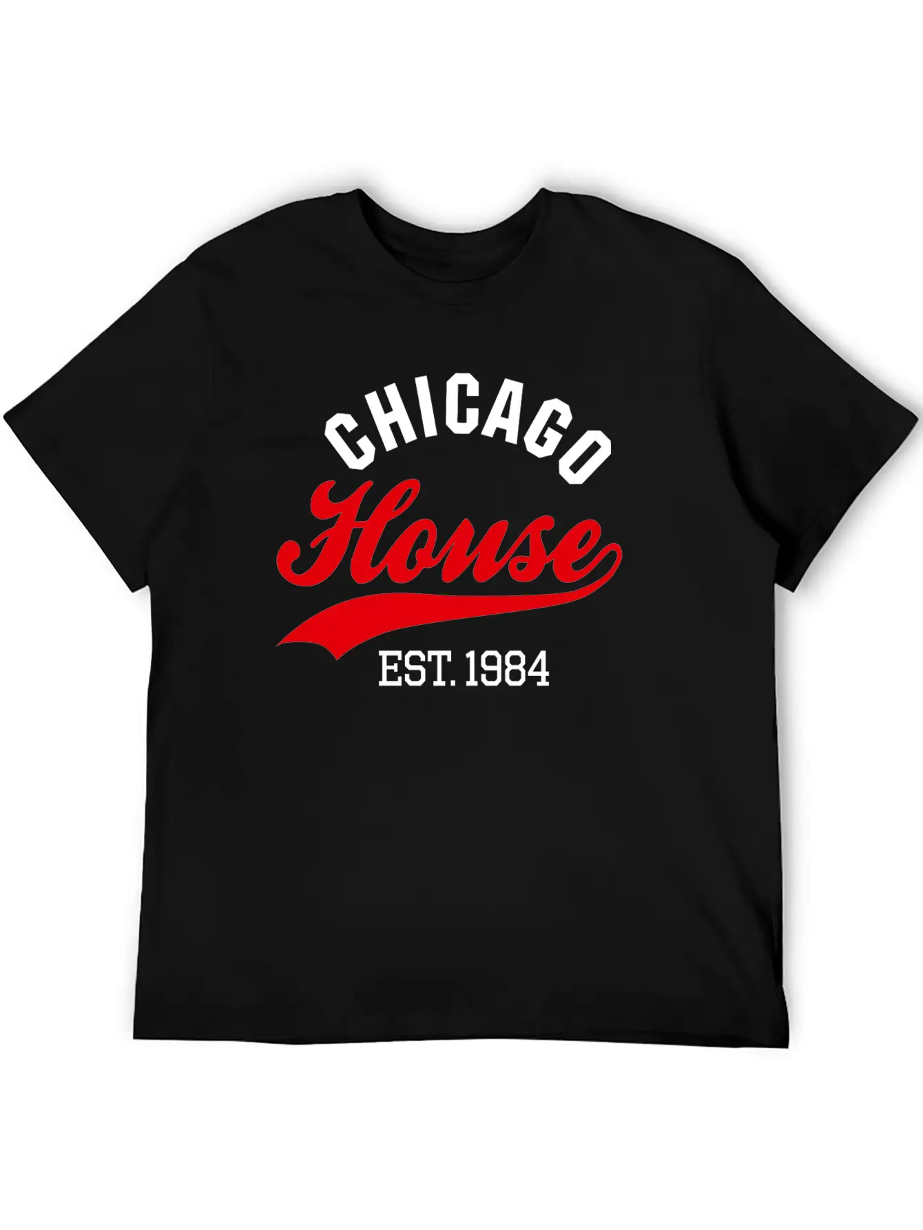 Vintage Chicago House Est. 1984 House Music Party Modern Fit Casual T-Shirt – Clean And Versatile Design