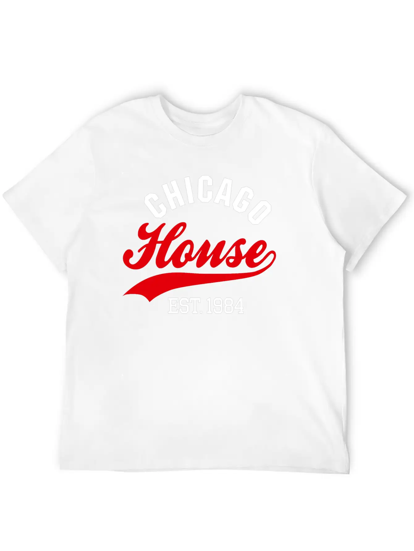 Vintage Chicago House Est. 1984 House Music Party Modern Fit Casual T-Shirt – Clean And Versatile Design
