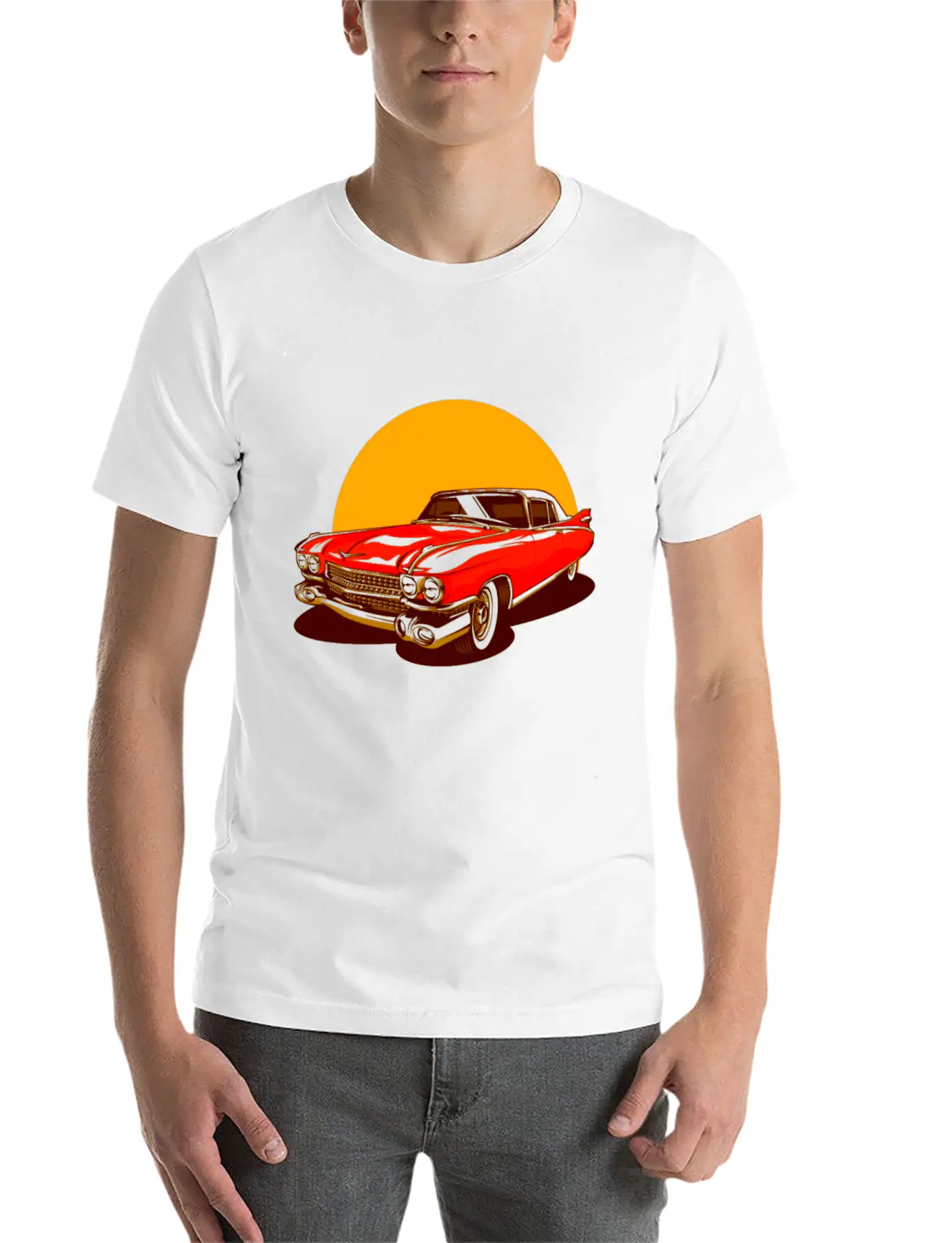 Vintage Classic Car Soft Cotton Short Sleeve Tee – Unisex Wardrobe Staple