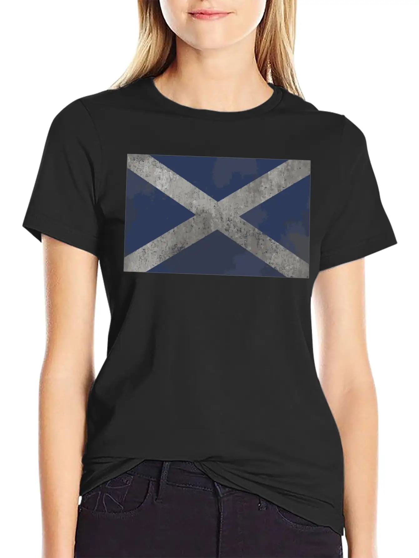 Vintage Scotland Flag Modern Fit Casual T-Shirt ��� Clean And Versatile Design