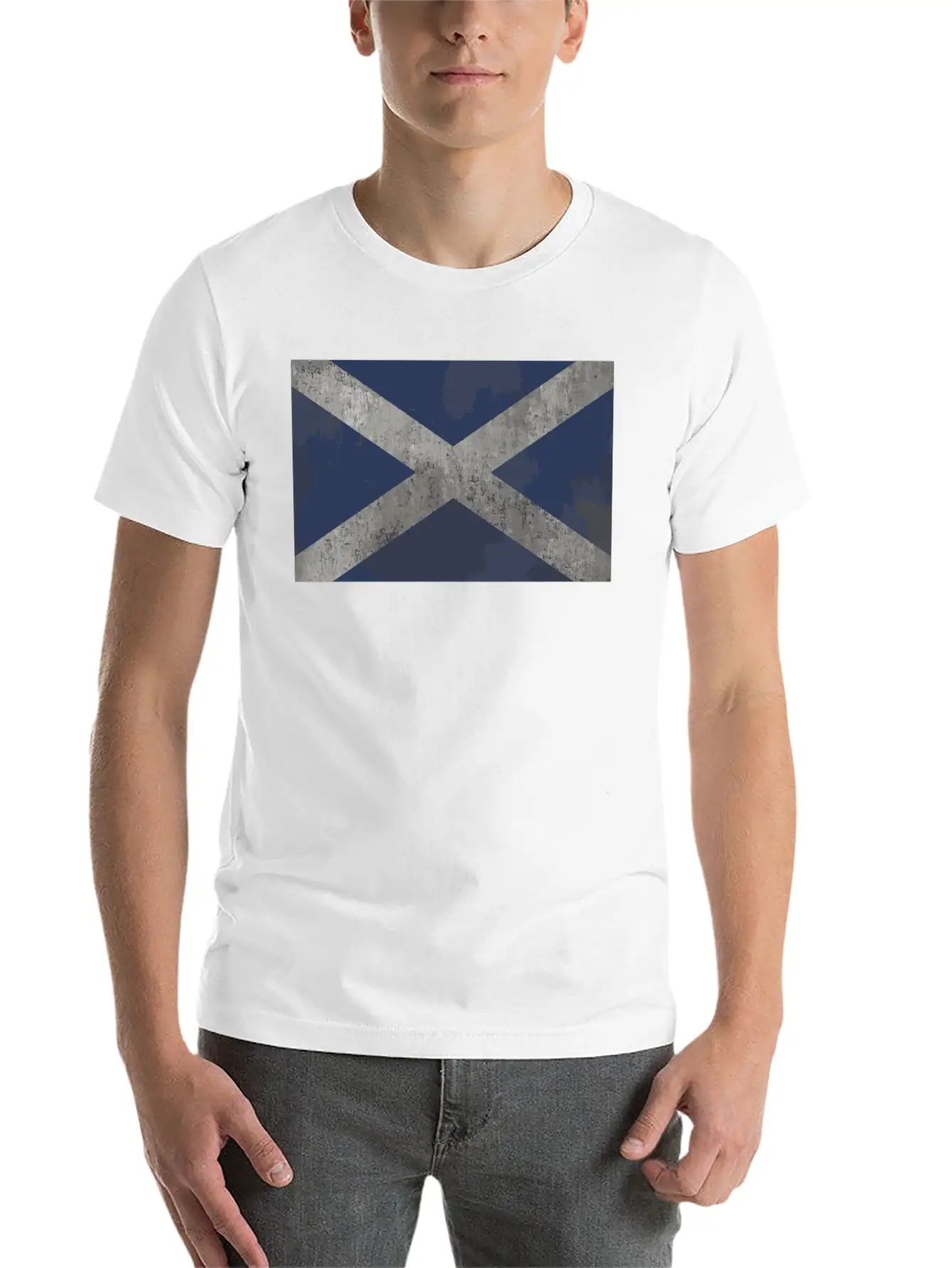 Vintage Scotland Flag Modern Fit Casual T-Shirt ��� Clean And Versatile Design