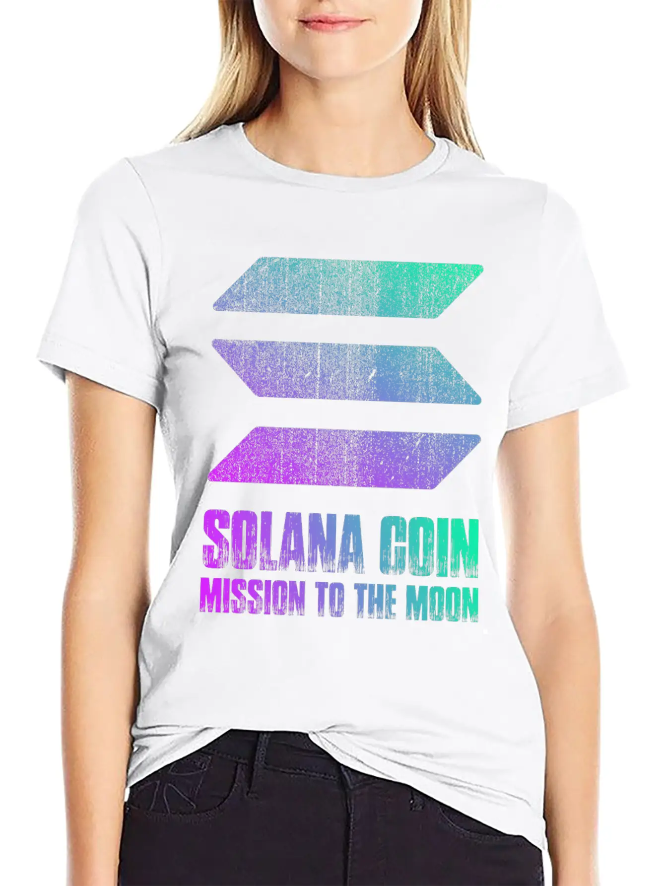 Vintage Solana Coin Mission To The Moon Crypto Soft Cotton Short Sleeve Tee – Unisex Wardrobe Staple