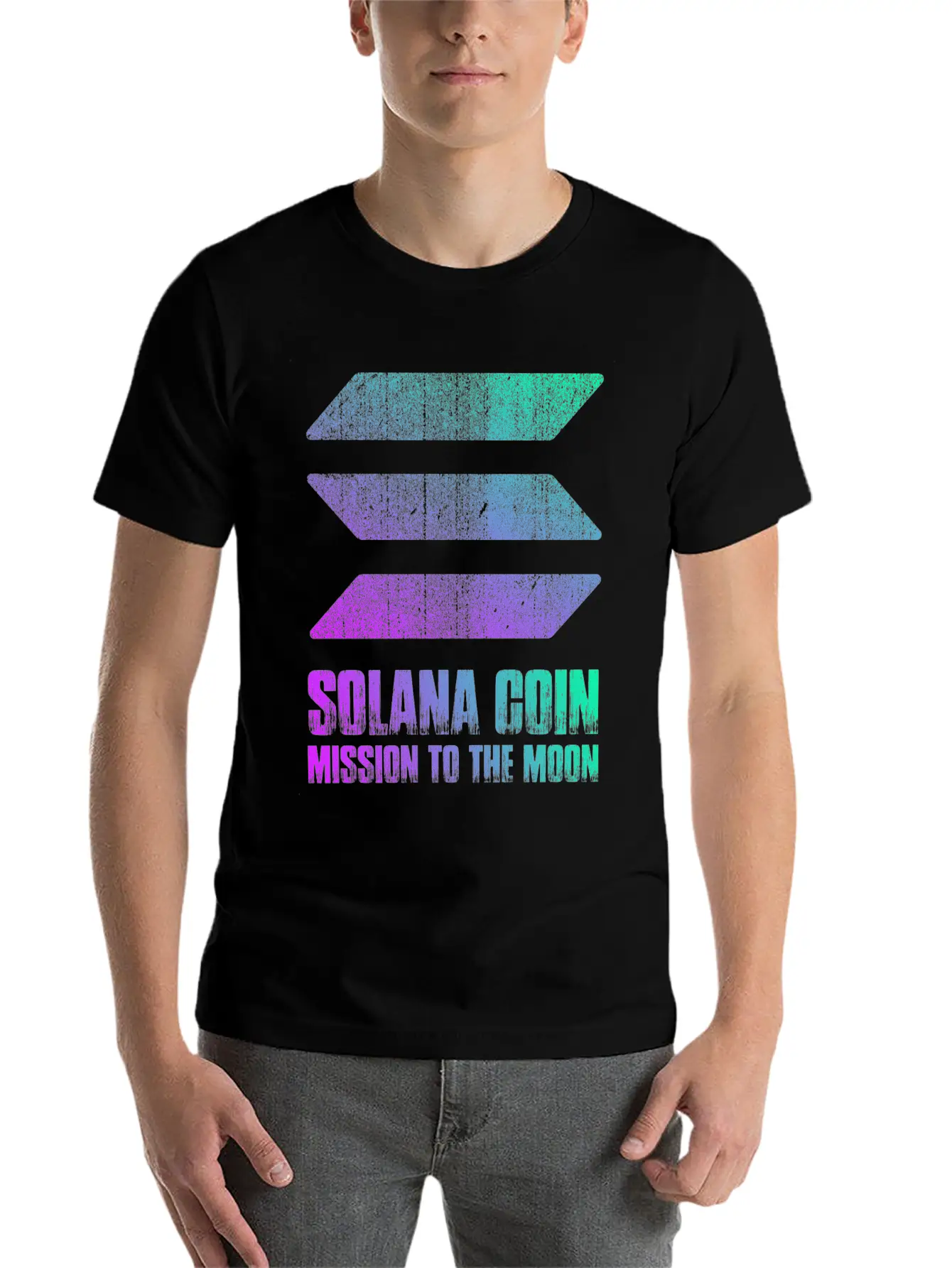 Vintage Solana Coin Mission To The Moon Crypto Soft Cotton Short Sleeve Tee – Unisex Wardrobe Staple