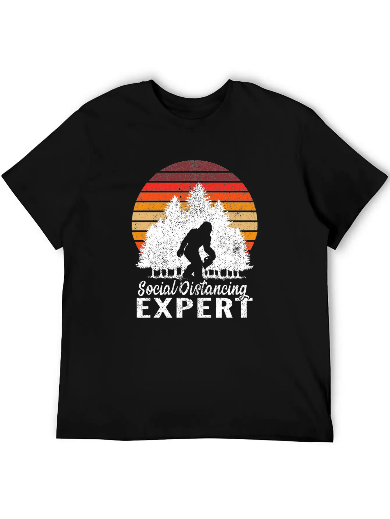 Vintage Sunrise Retro Sunset Bigfoot Social Classic Fit Graphic Tee For Daily Comfort – Unisex Cotton Shirt