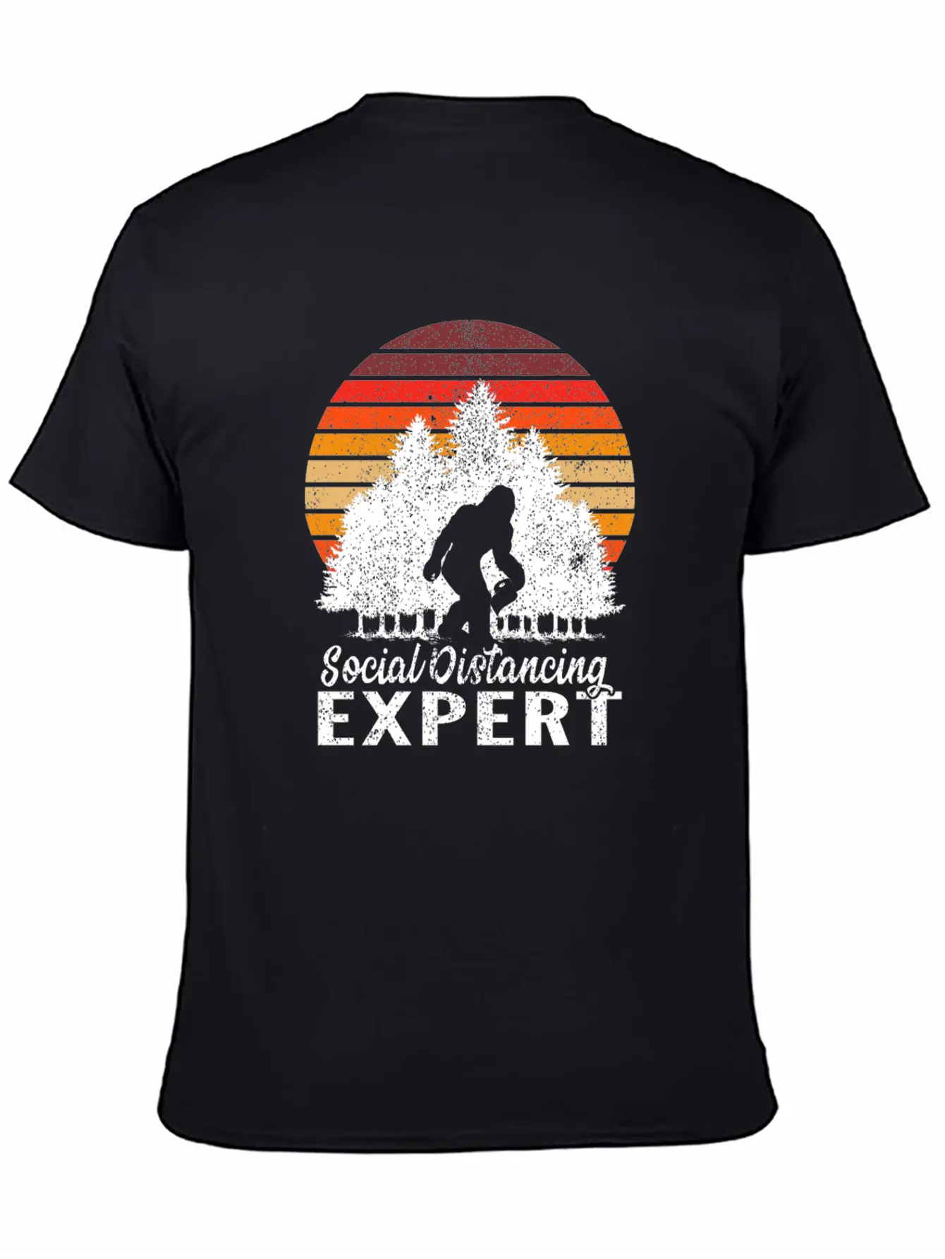 Vintage Sunrise Retro Sunset Bigfoot Social Lightweight Cotton T-Shirt – Daily Comfort Graphic Shirt