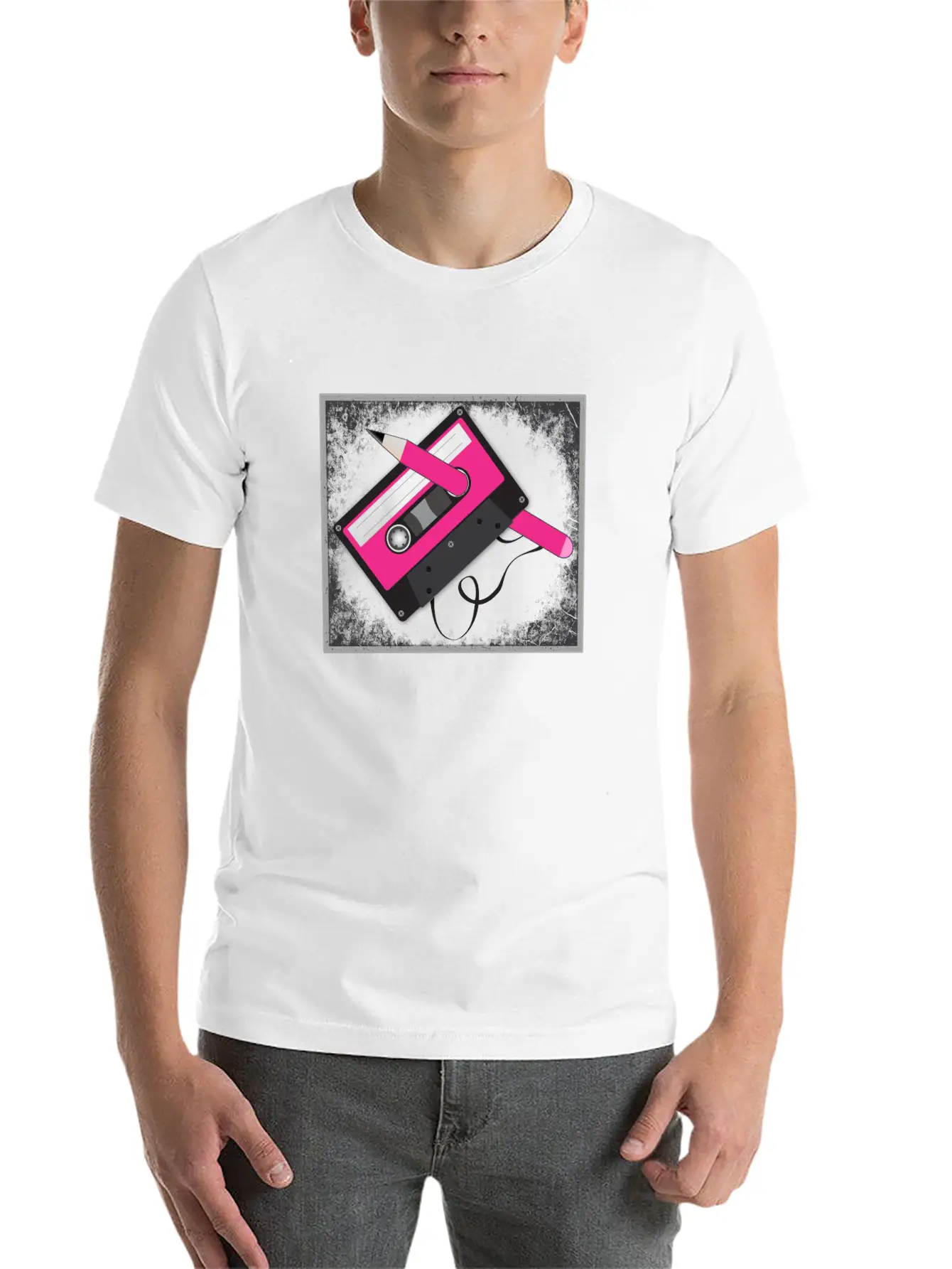 Vintage Tech Cassette Tape Unisex Casual T-Shirt – Clean Design For Daily Comfort