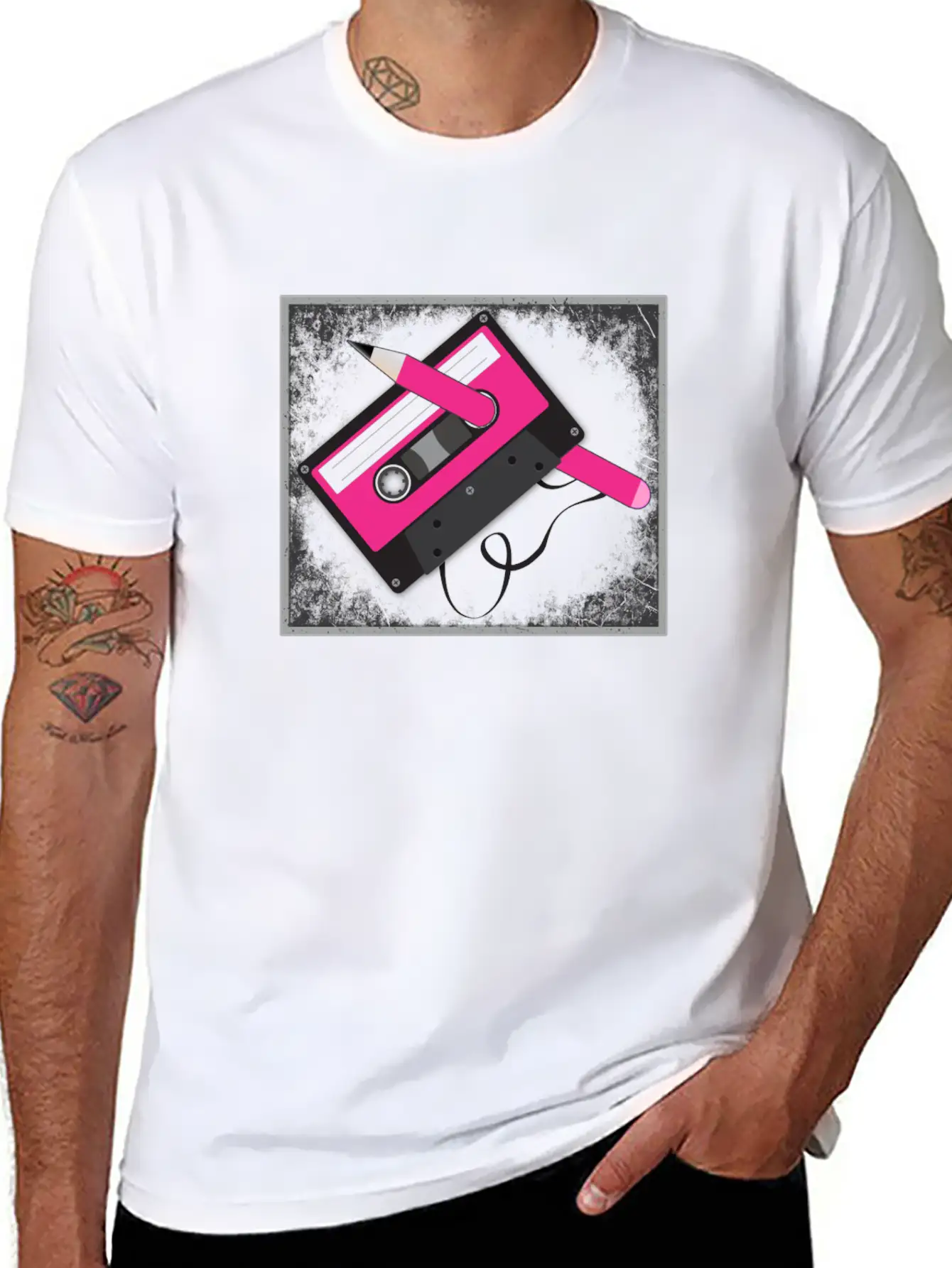 Vintage Tech Cassette Tape Unisex Casual T-Shirt – Clean Design For Daily Comfort